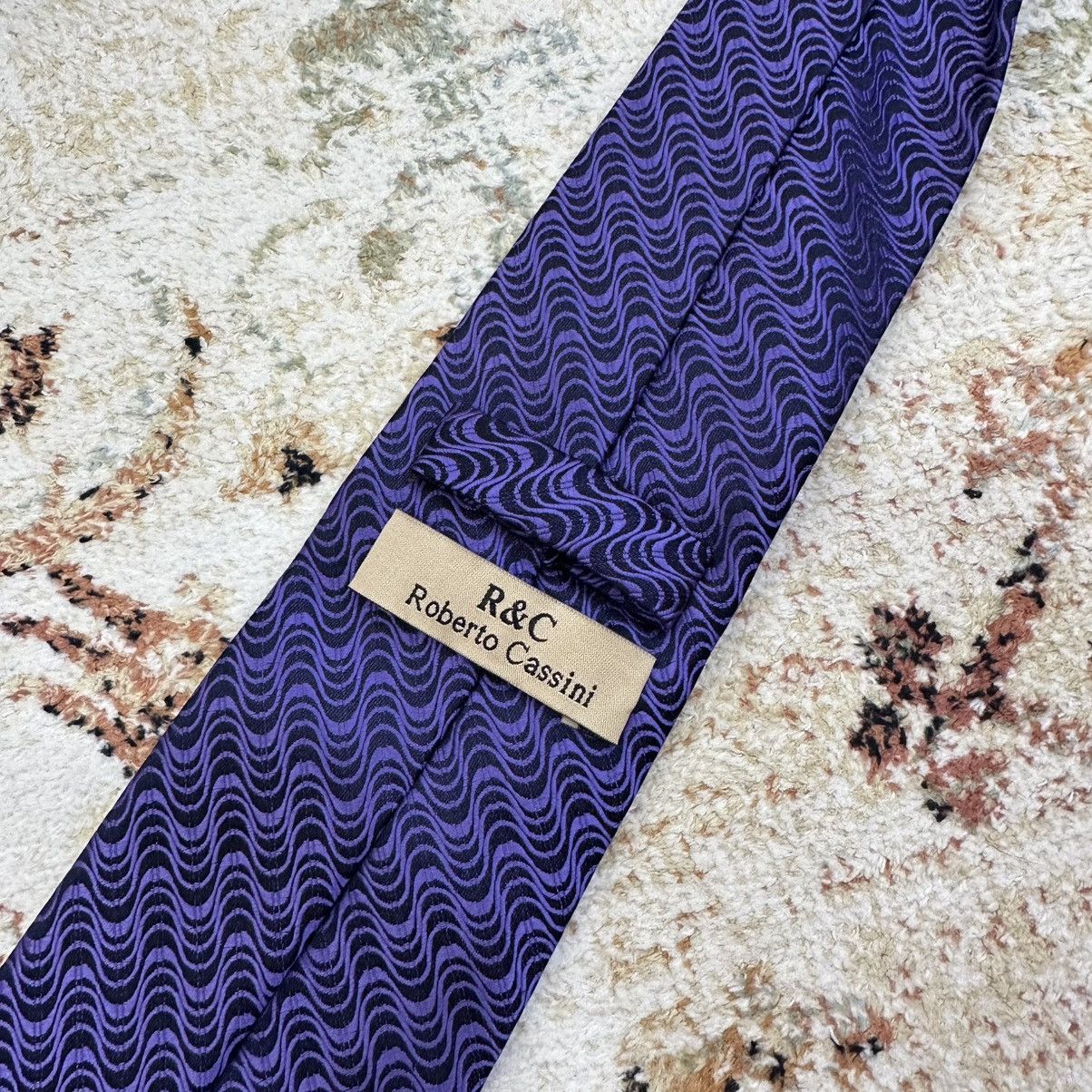 Vintage Luxury Roberto Cassini Tie Streetwear Vintage Microfibre Size ONE SIZE - 5 Thumbnail
