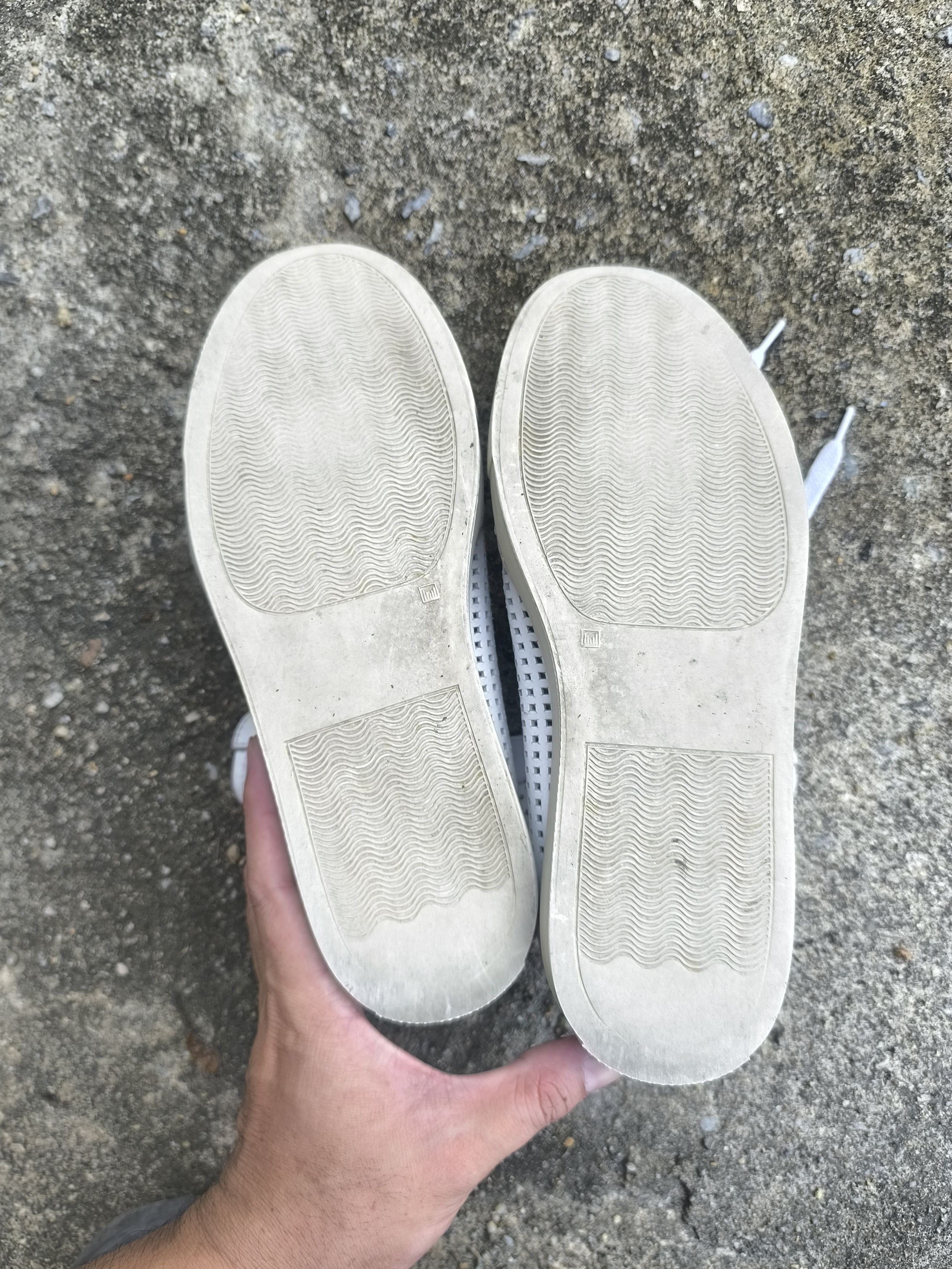MM6 × Maison Margiela MM6 MARGIELA HI TOP SNEAKERS PERFORATED LEATHER Size US 5.5 / EU 38 - 7 Thumbnail