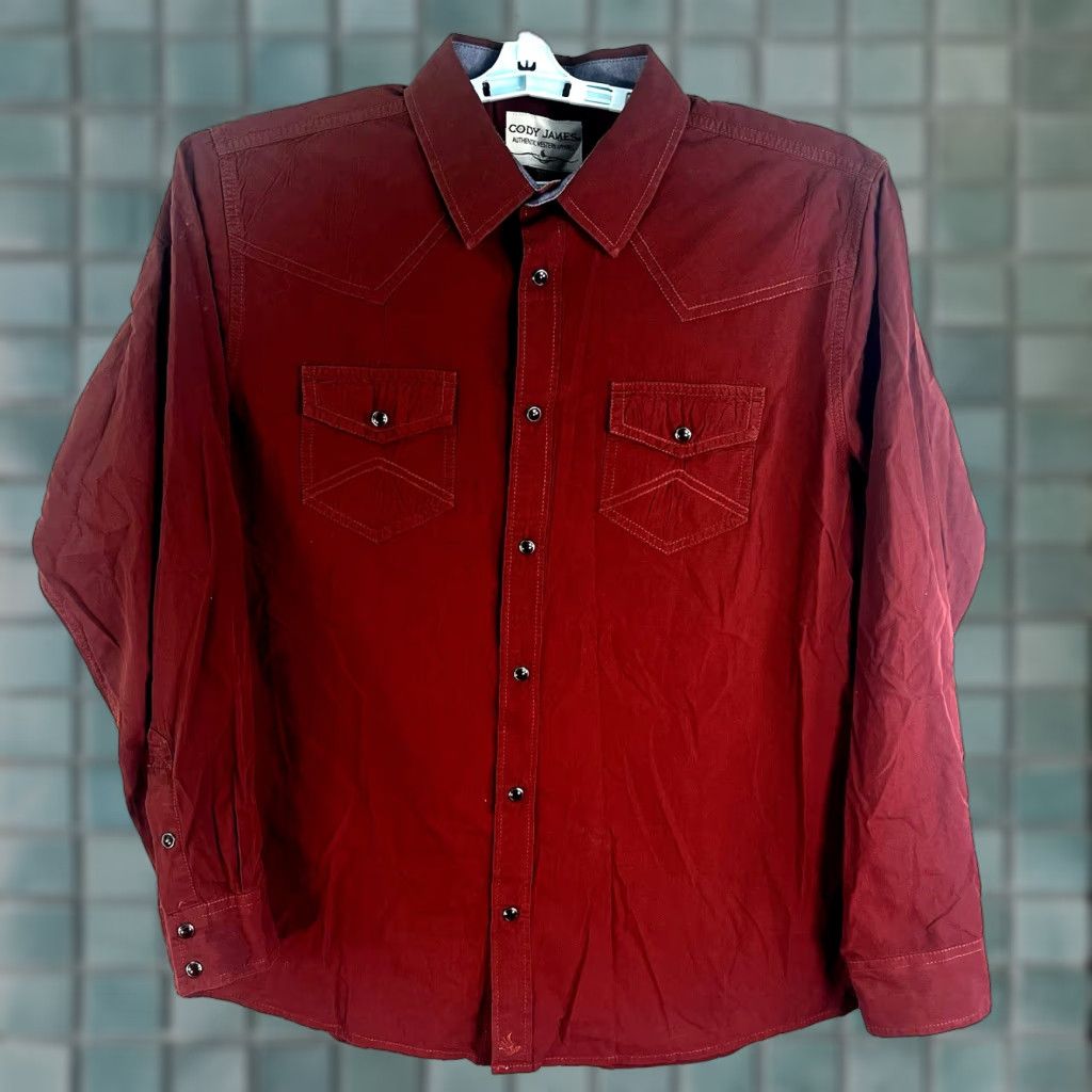 Cody James Cody James Western Button-Up Shirt Mens L Rust Color Embroidered Pockets Casual Workwear Cotton Long Sleeve Button-Up Size US L / EU 52-54 / 3 - 1 Thumbnail