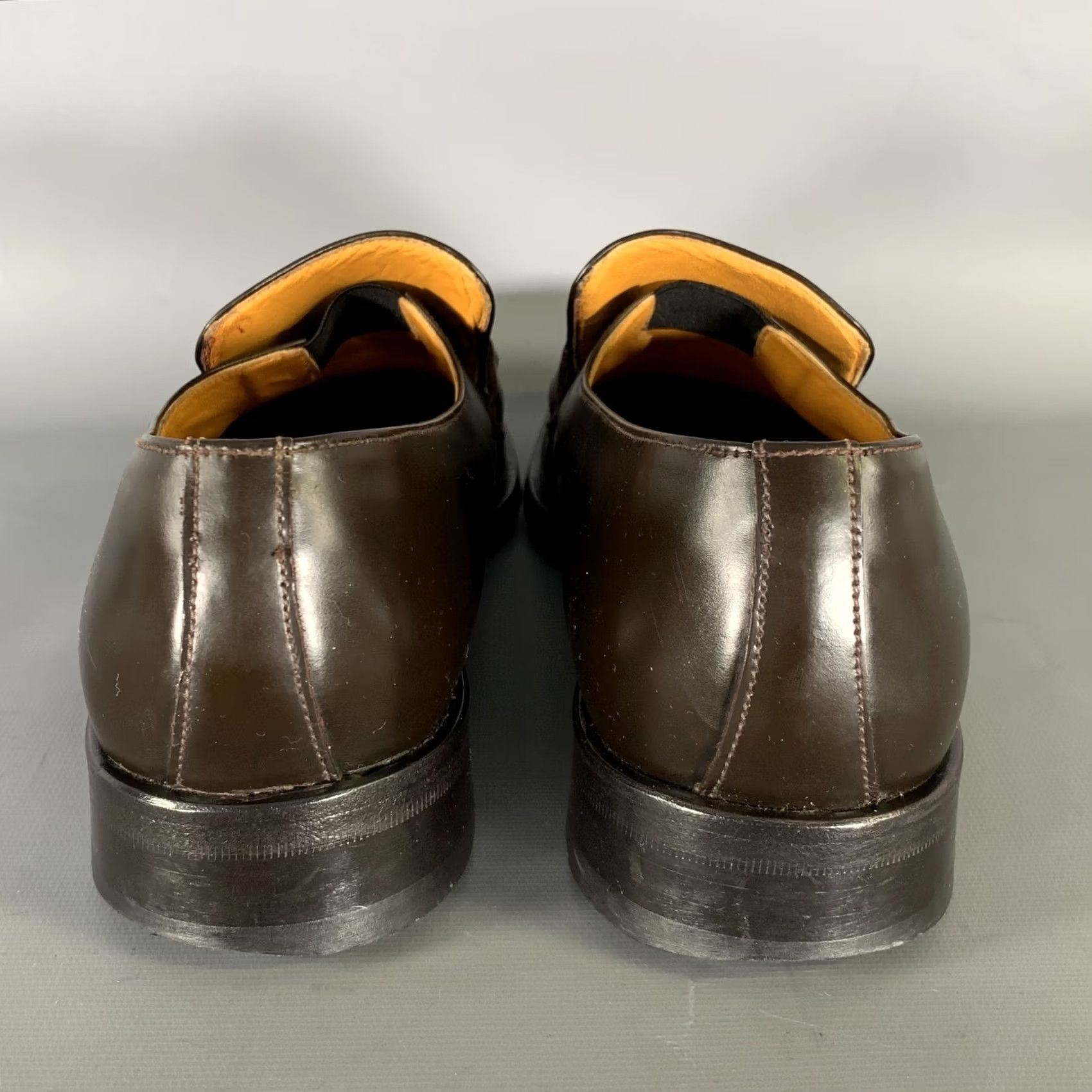Dolce & Gabbana DOLCE & GABBANA Brown Gold Leather Loafers Size 9 Men's Size US 9 / EU 42 - 3 Thumbnail