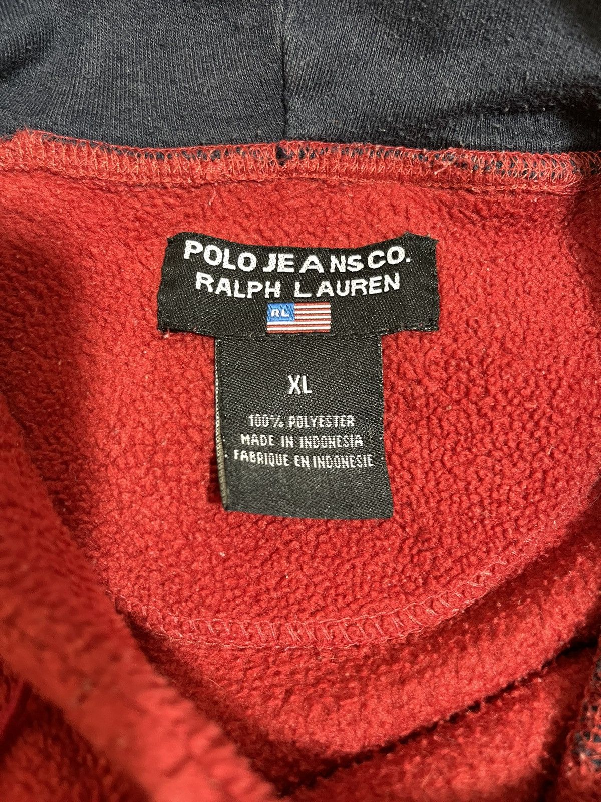 Polo Ralph Lauren Vintage Ralph Lauren Polo Jeans Company Fleece Hoodie Size US XL / EU 56 / 4 - 13 Thumbnail