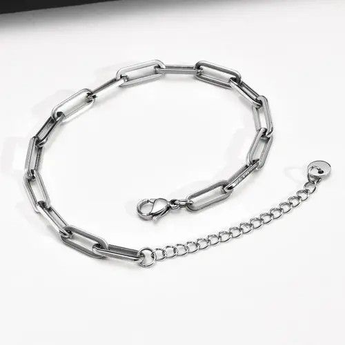 Other 5mm Silver Rectangle Chain bracelet Size ONE SIZE - 3 Thumbnail