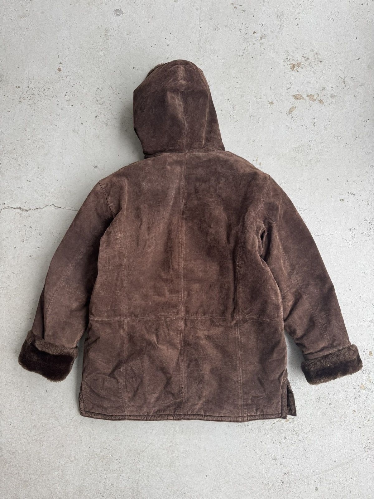 St. Johns Bay Vintage St. John’s Bay Full Zip Mocha Fur Lined Faded Jacket Size US L / EU 52-54 / 3 - 4 Thumbnail