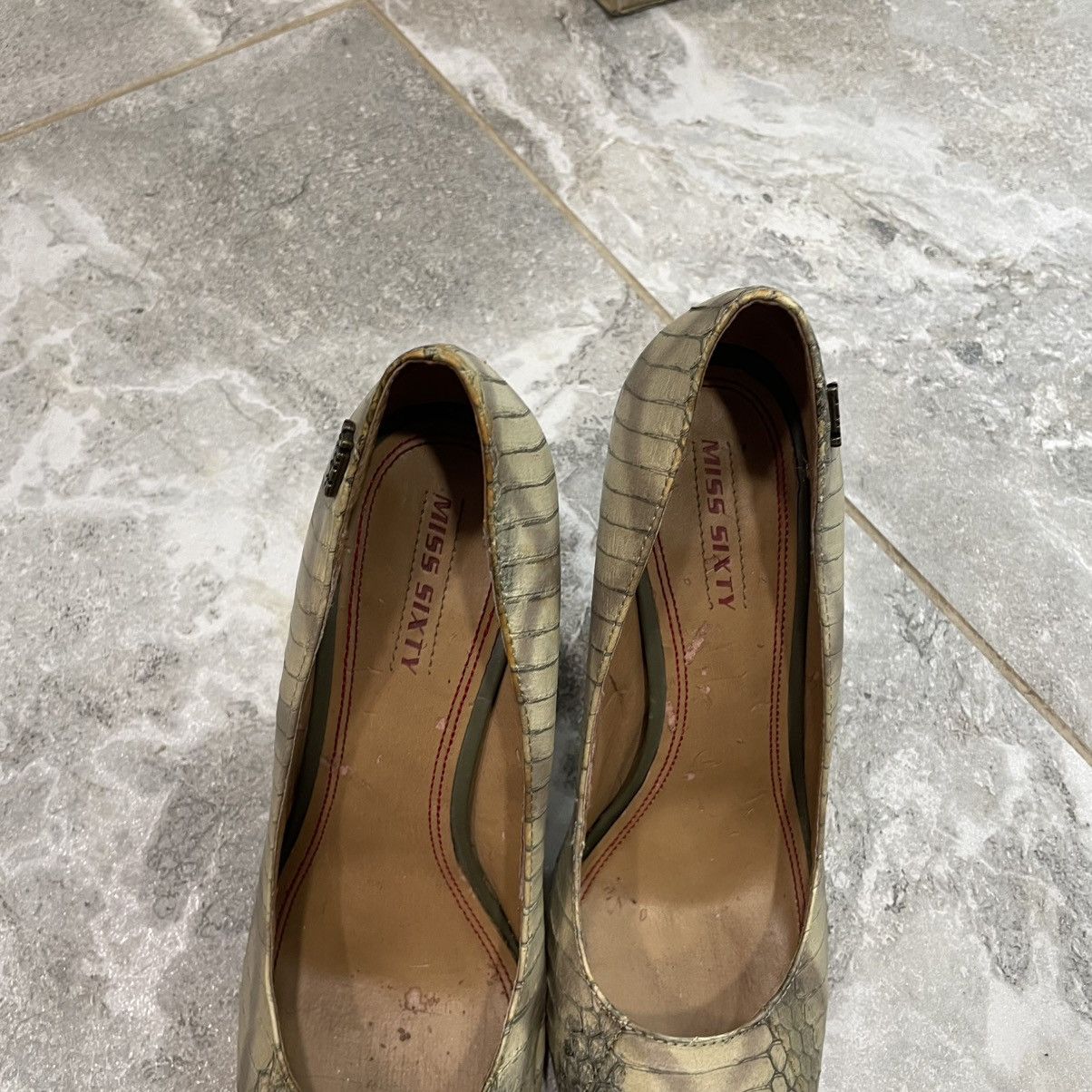 Other Miss sixty Heel 90s shoes anaconda snake cobra alligator y2k Size US 8.5 / IT 38.5 - 3 Thumbnail