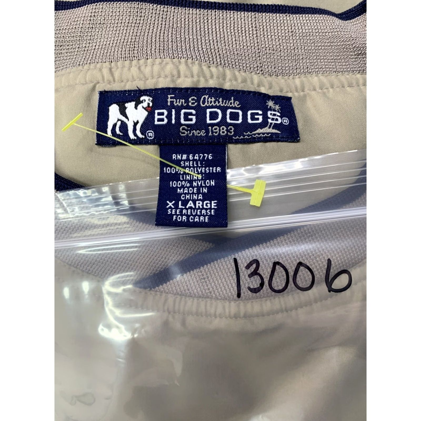 Big Dogs VINTAGE Big Dogs Golf Windbreaker Pullover Mens XL Beige Embroidered Logo 90s Jacket Size US XL / EU 56 / 4 - 6 Thumbnail