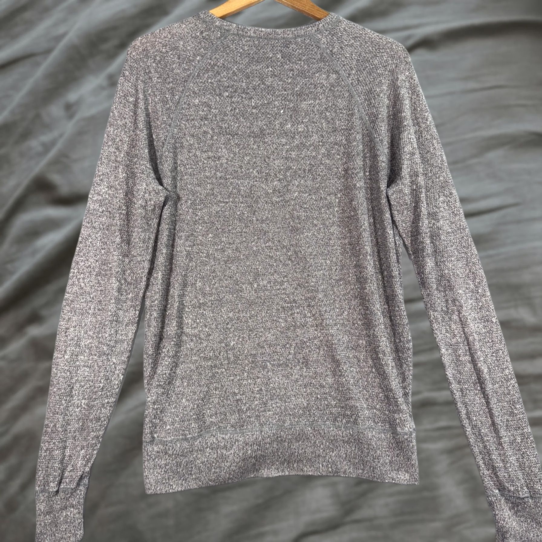 Alex Mill Alex Mill Men's Size S Grey Mouliné Linen-Cotton Blend Crewneck Sweater Size US S / EU 44-46 / 1 - 1 Thumbnail