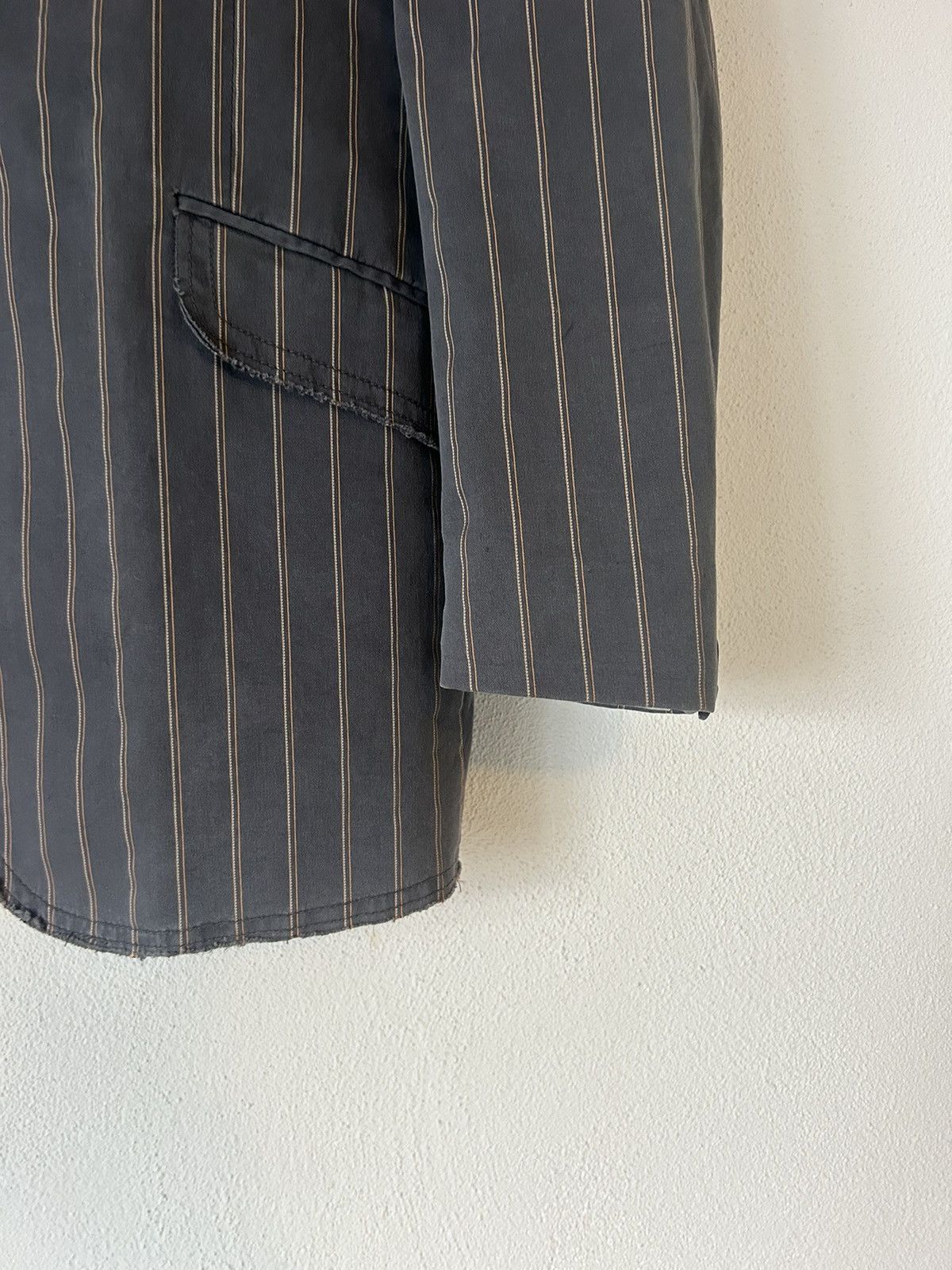 Dolce & Gabbana D&G Pinstripe Blazer with Denim Collar, Size 50 Size US M / EU 48-50 / 2 - 6 Thumbnail