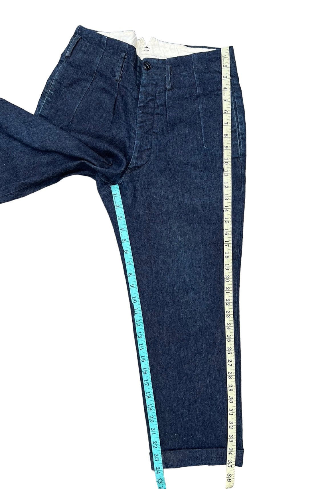 Japanese Brand Tutaee 15Jyugo Bottom Makers Japan Cropped Denim Chinos Pant Size US 31 - 5 Thumbnail