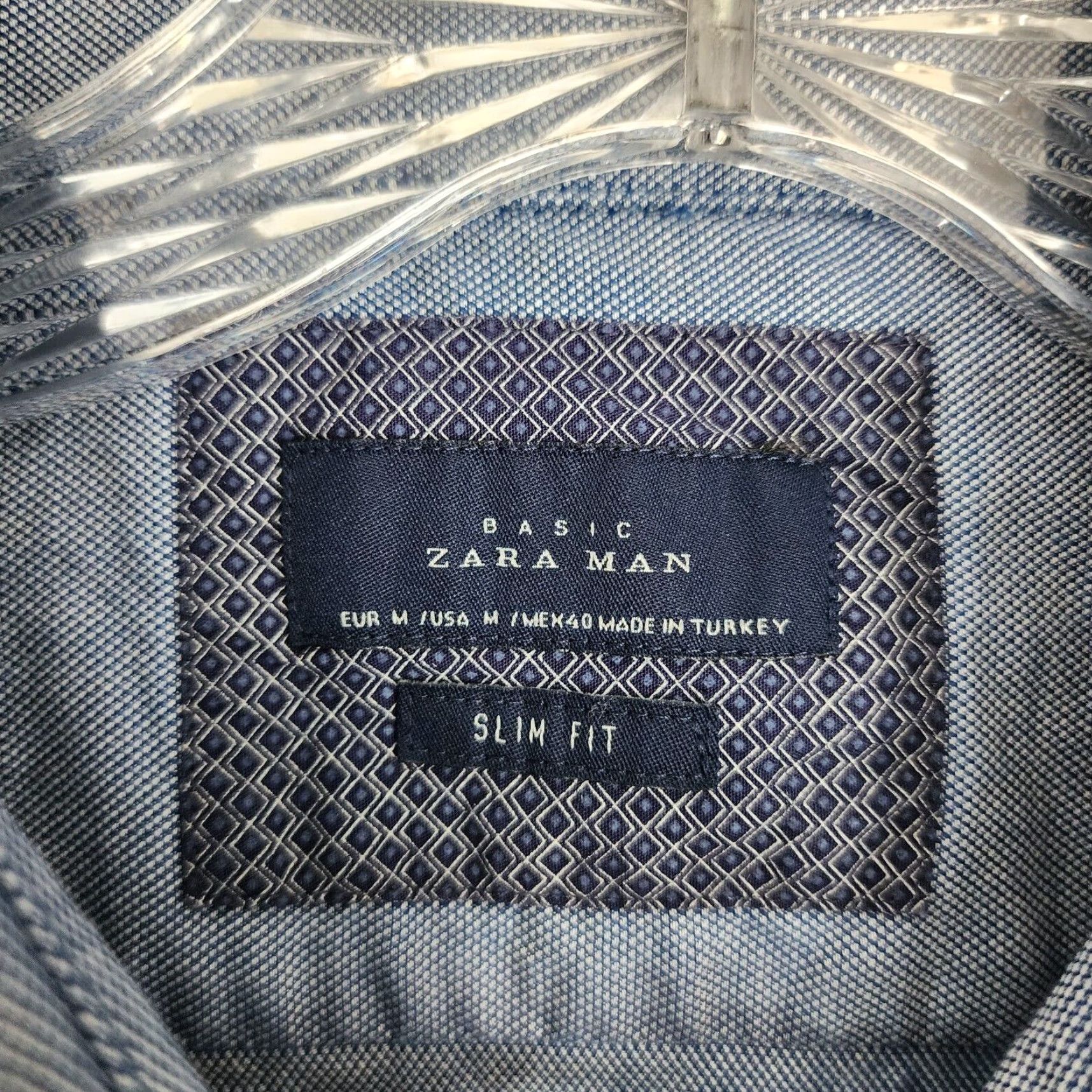 Zara Zara Man Slim Button-Up Long Sleeve Shirt Blue M Mens Size US M / EU 48-50 / 2 - 4 Thumbnail