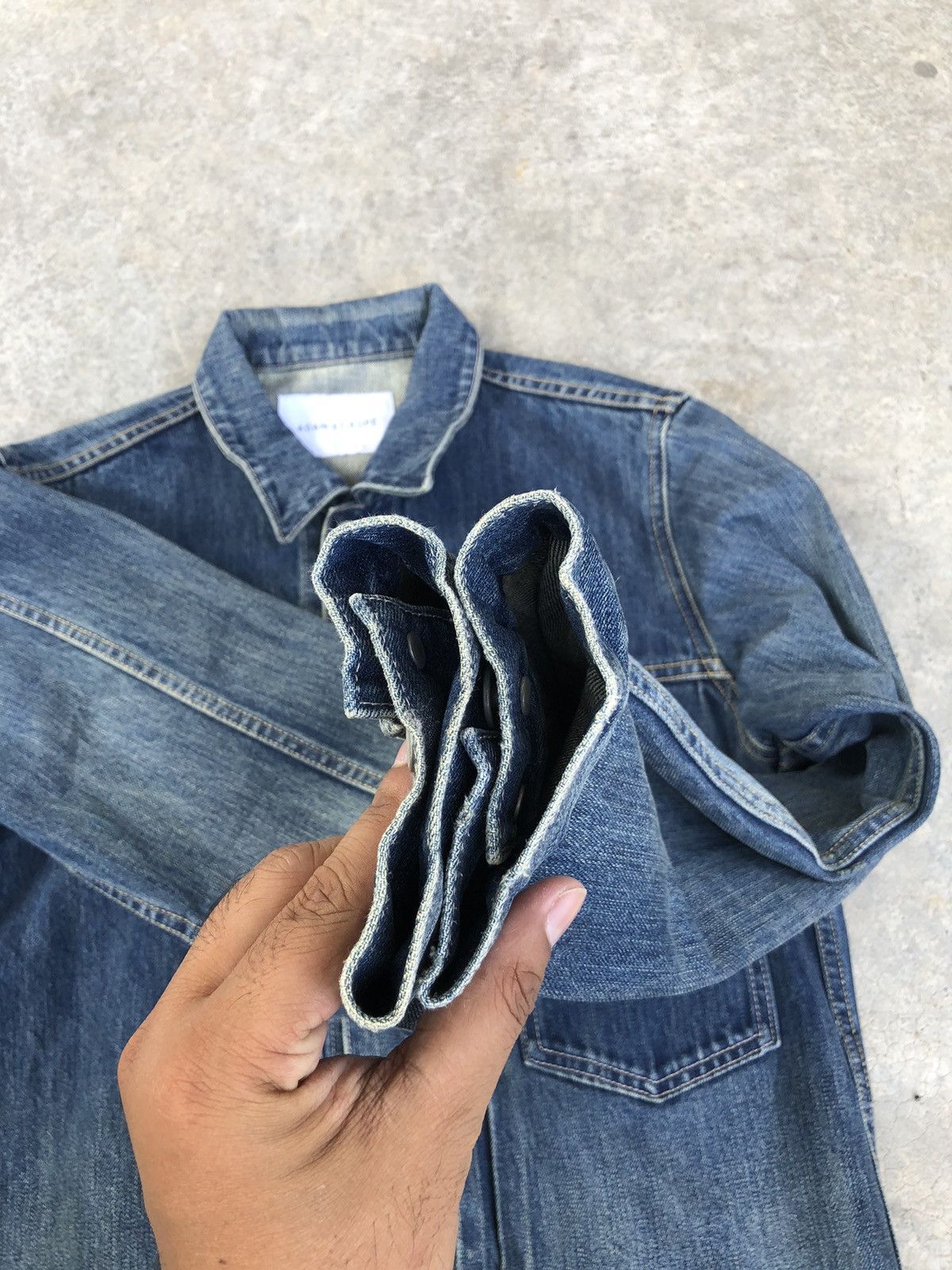 ADAM ET ROPE Type 1 Denim Jacket Distressed Denim Size US M / EU 48-50 / 2 - 11 Thumbnail