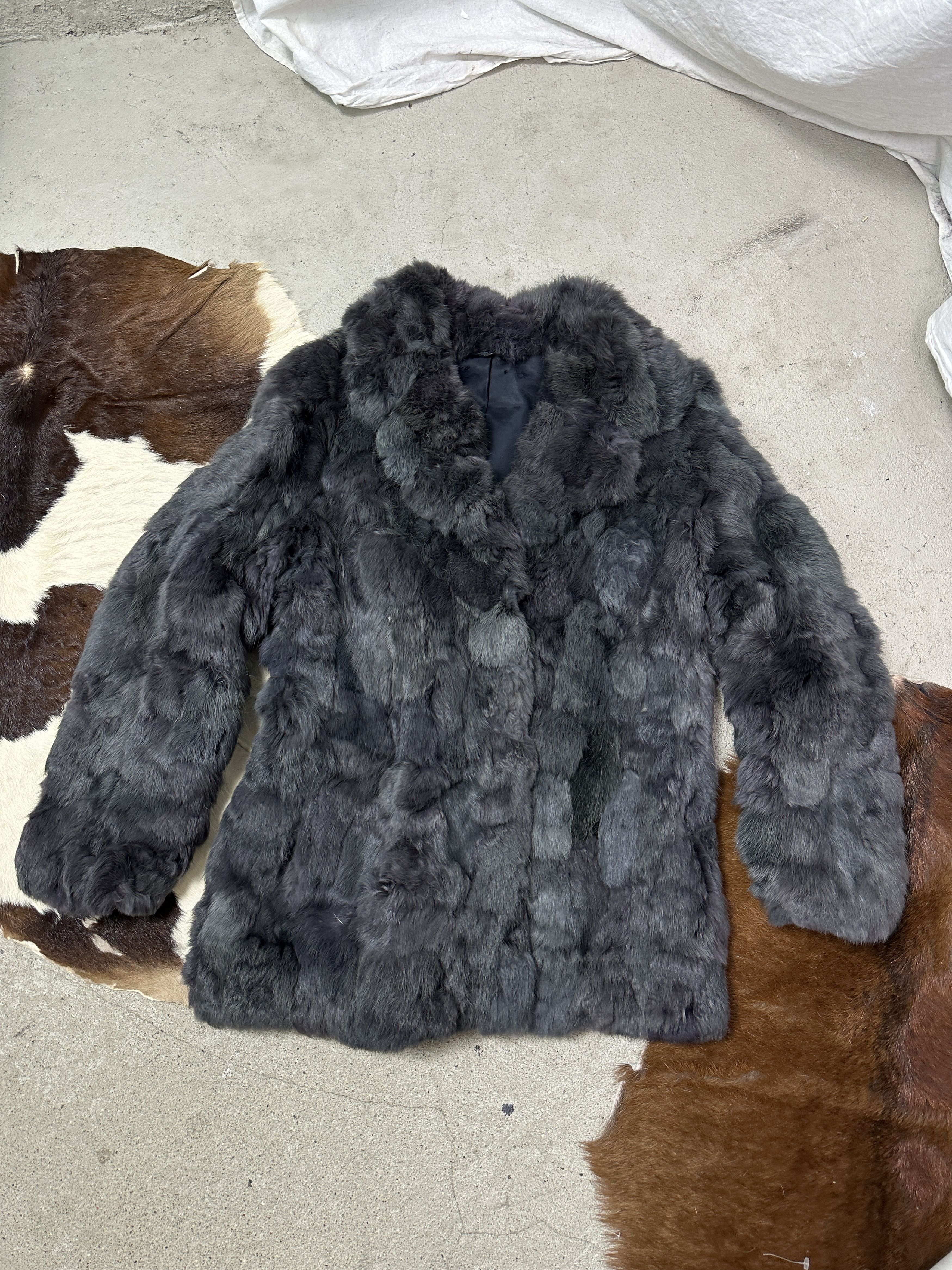 Vintage Vintage Old Money Classy Silver Grey Real Rabbit Fur 90s Size L / US 10 / IT 46 - 7 Thumbnail