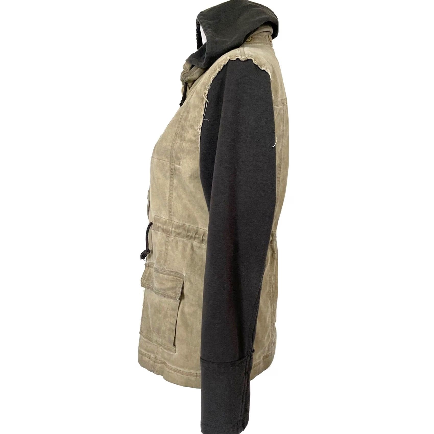 BKE BKE Outerwear Jacket Women’s Utility Hooded Gray Cotton Sz M Size M / US 6-8 / IT 42-44 - 3 Thumbnail