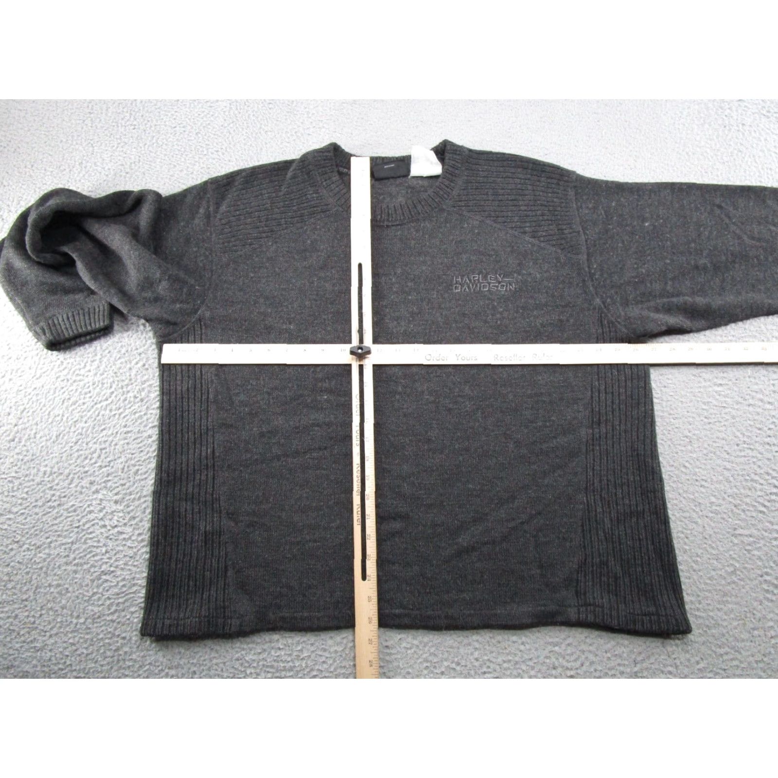 Harley Davidson Harley-Davidson Men's Wool Blend Pullover Knit Sweater Size XL Embroidered Gray Crew Neck Winter Casual Biker Motorcycle Size US XL / EU 56 / 4 - 5 Thumbnail