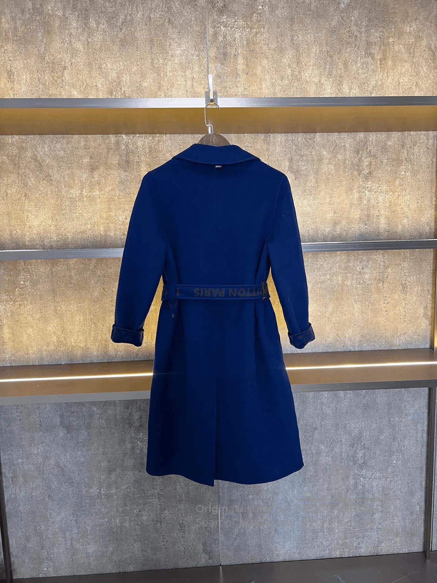 Louis Vuitton LV Blue Long Coat with Belt. Size S / US 4 / IT 40 - 2 Thumbnail