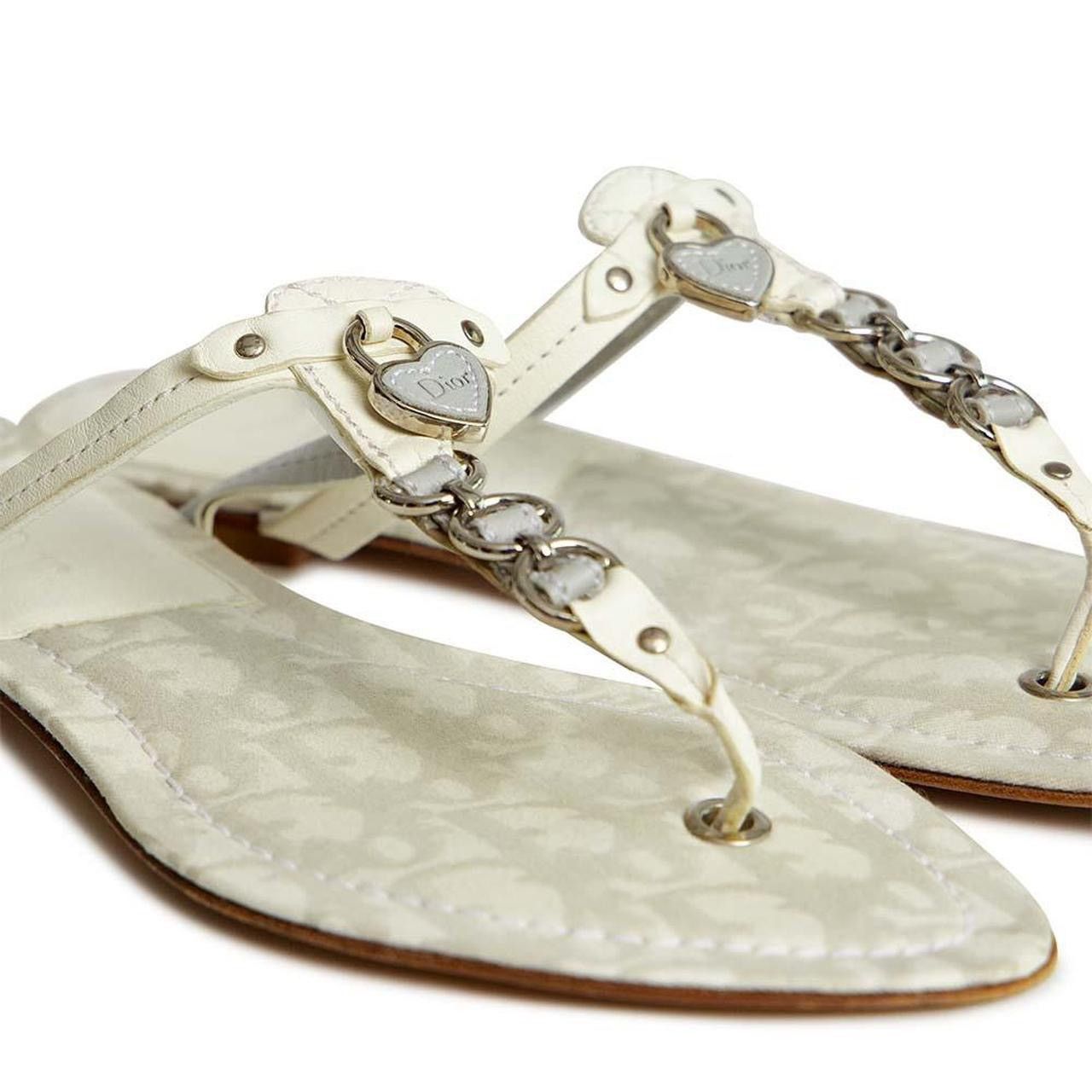 Dior ANTIQUE MONOGRAM SANDALS Size US 10 / IT 40 - 3 Thumbnail