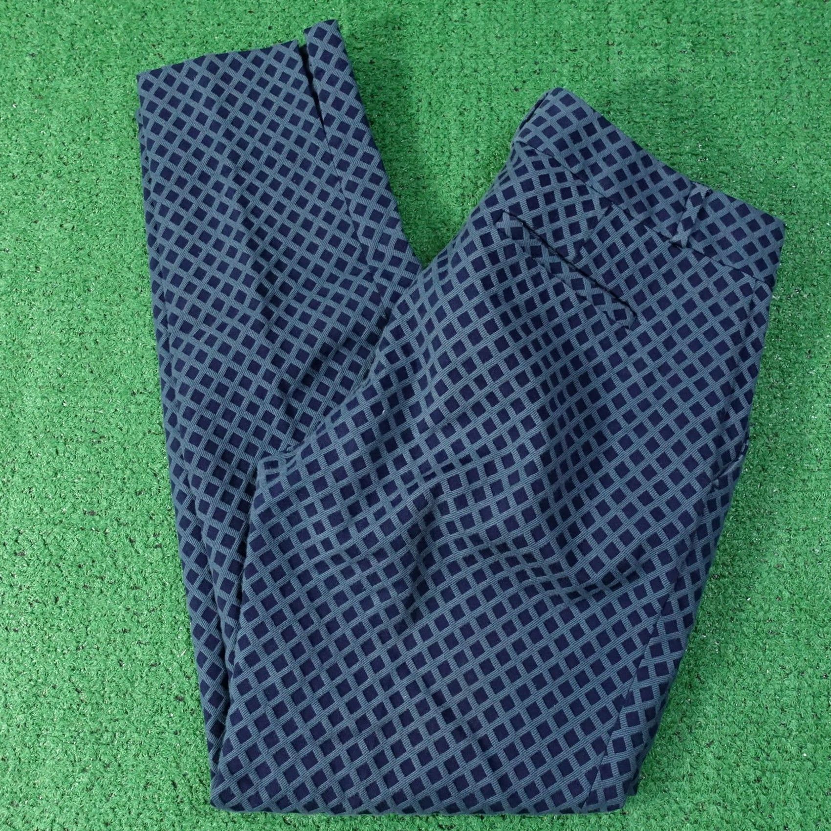 Banana Republic BANANA REPUBLIC PANTS WOMENS SIZE 2 BLUE TEAL CHECK RAYON COTTON BLEND CHINO INSEAM 29 VINTAGE No Size 26" / US 2 / IT 38 - 2 Thumbnail