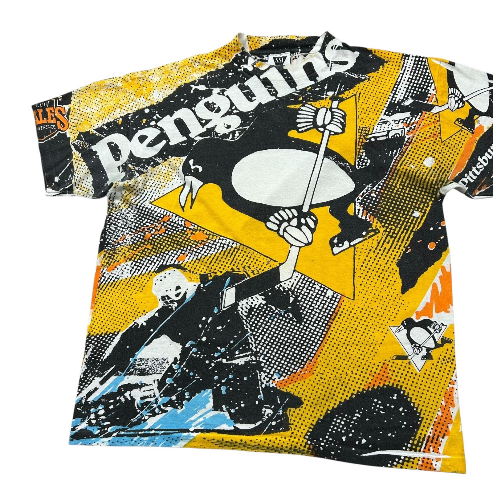 NHL VTG 90s NHL PITTSBURGH PENGUINS SSI AOP T-SHIRT Size L Size US L / EU 52-54 / 3 - 3 Thumbnail