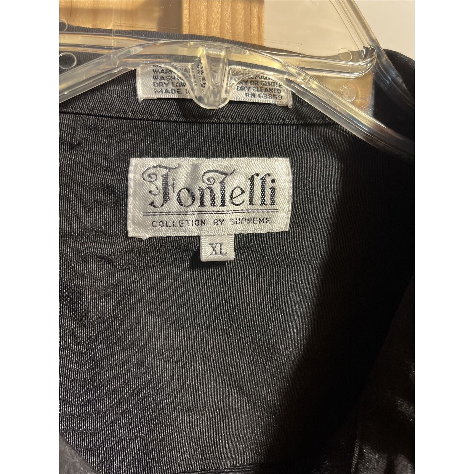 Supreme Fontelli By Supreme VTG Men’s XL Black Rayon Polyester Shirt Size US XL / EU 56 / 4 - 3 Thumbnail
