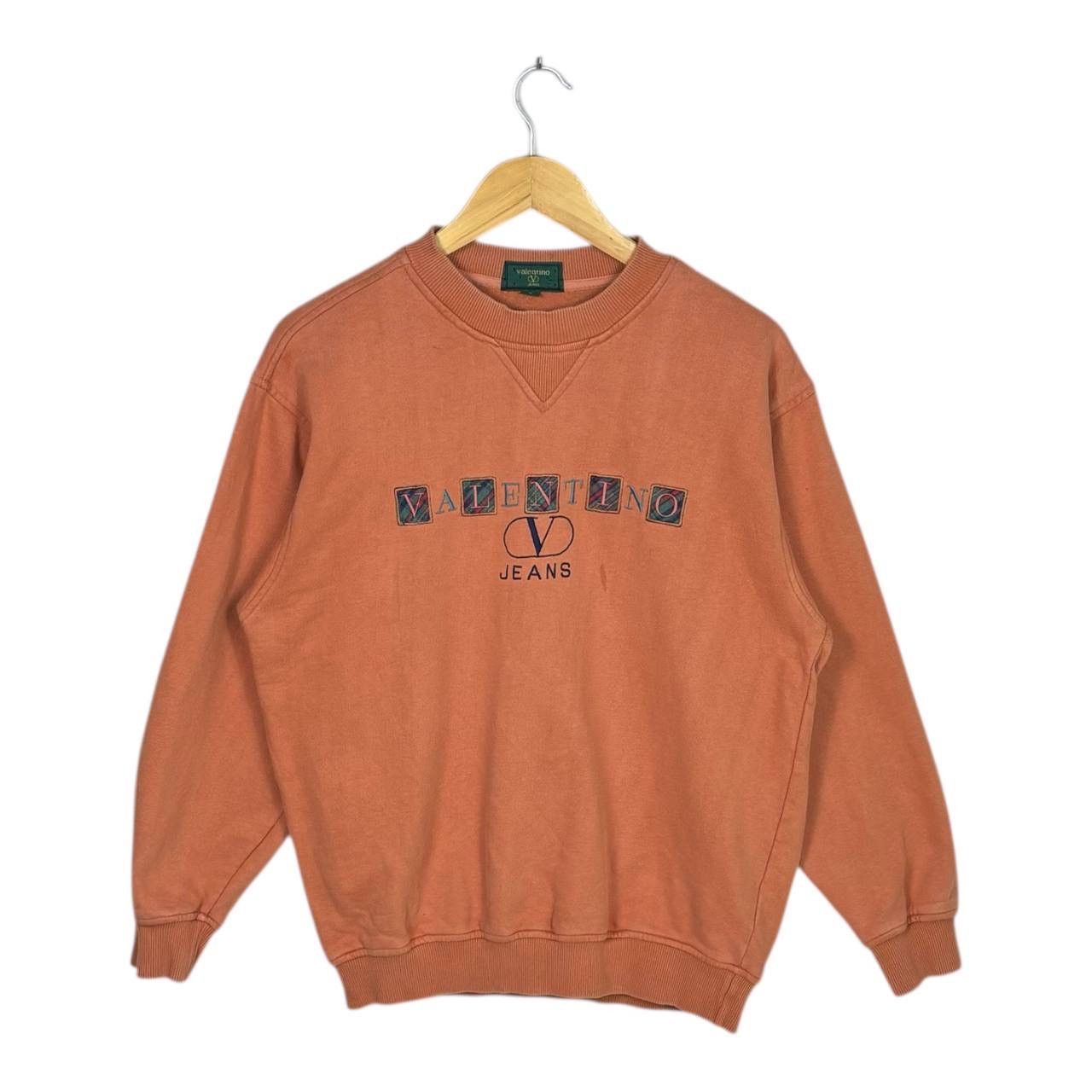 Valentino Vintage Valentino Jeans Spell Out Sweatshirt 90s Brown L Size US L / EU 52-54 / 3 - 1 Thumbnail