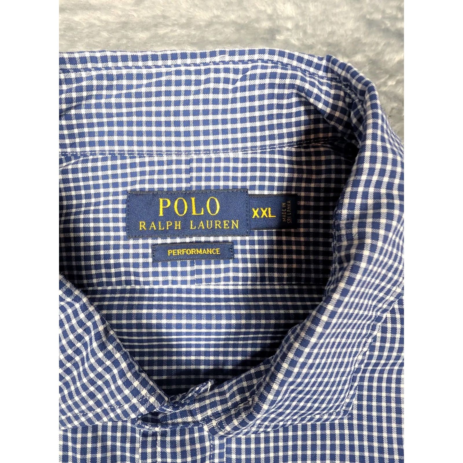 Polo Ralph Lauren Polo Ralph Lauren Shirt Mens 2XL Blue Check Long Sleeve Button-Down Performance Size US XXL / EU 58 / 5 - 5 Thumbnail