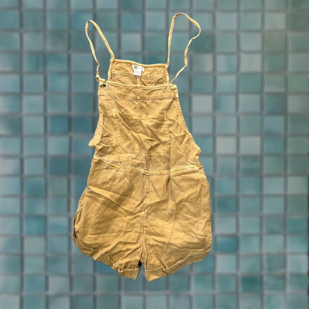 Billabong Billabong Romper Overalls Womens Small Orange Cotton Strappy Shorts Surf Boho Size 28" / US 6 / IT 42 - 1 Thumbnail