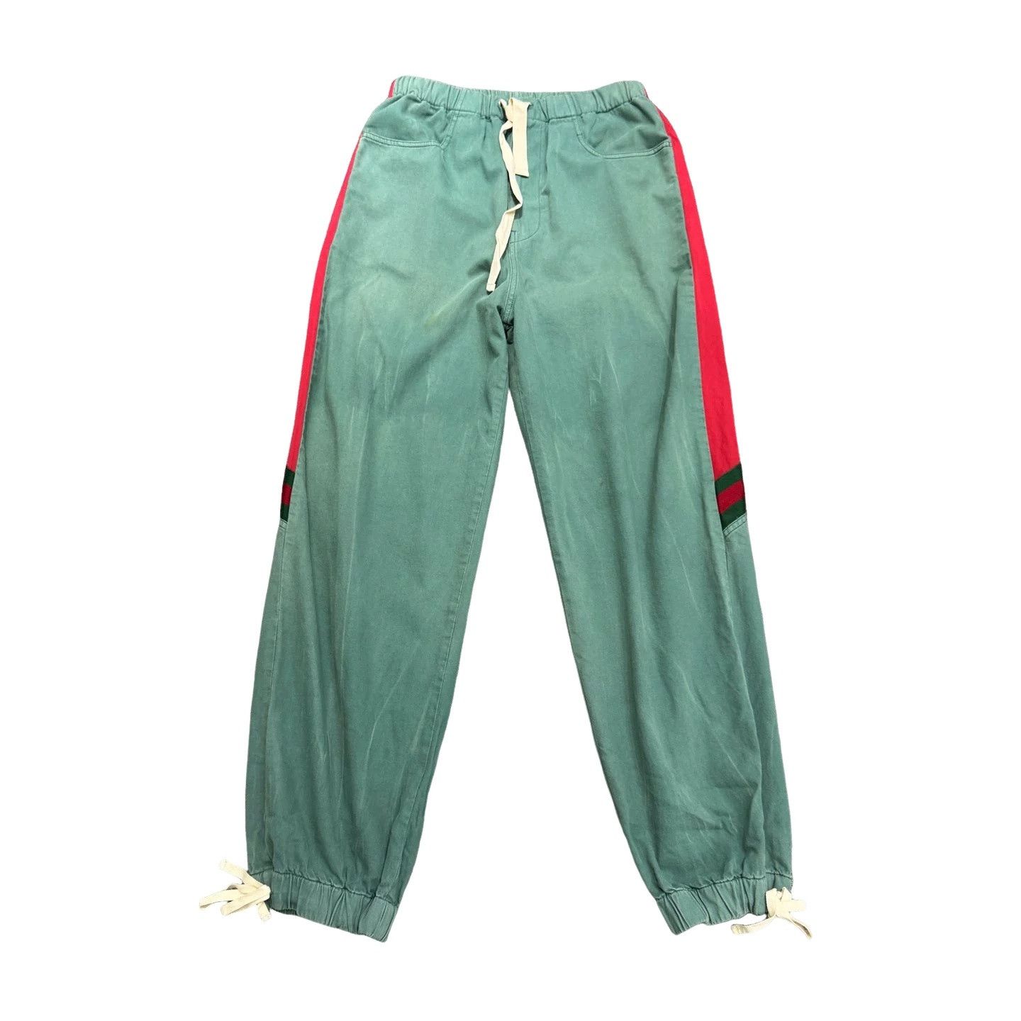 Gucci Gucci Green Red Stripe Joggers Size 32 Size US 32 / EU 48 - 1 Thumbnail