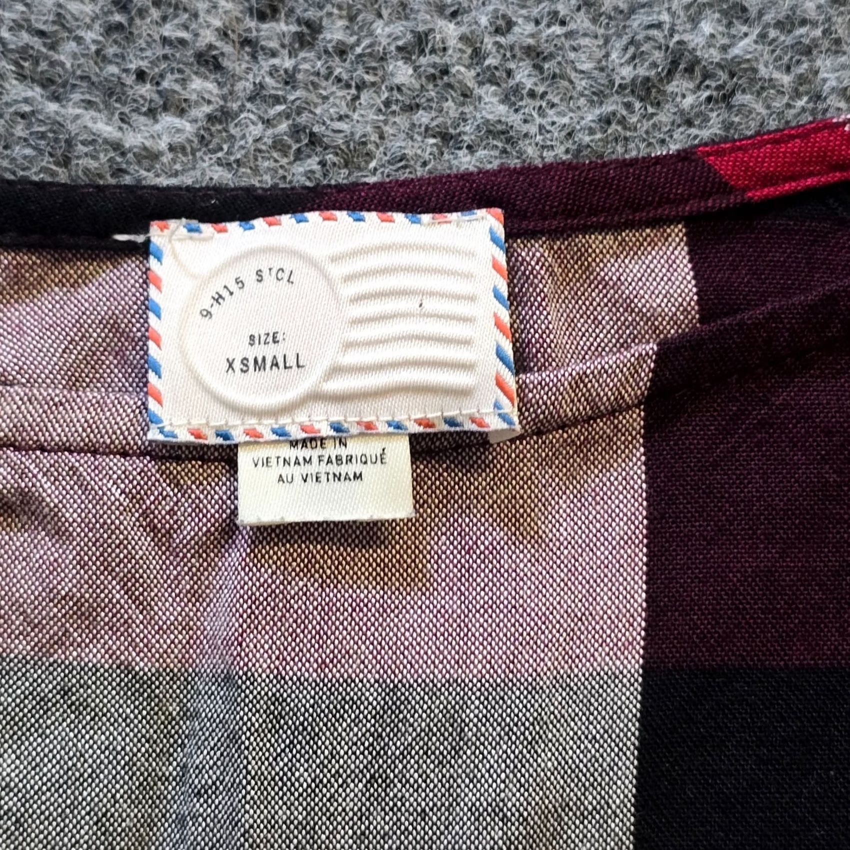 Anthropologie Postmark Womens Blouse XS Red Plaid Layered Short Sleeve Casual Tops Bohemian Spring Summer Fall Anthologie? Size XS / US 0-2 / IT 36-38 - 4 Thumbnail