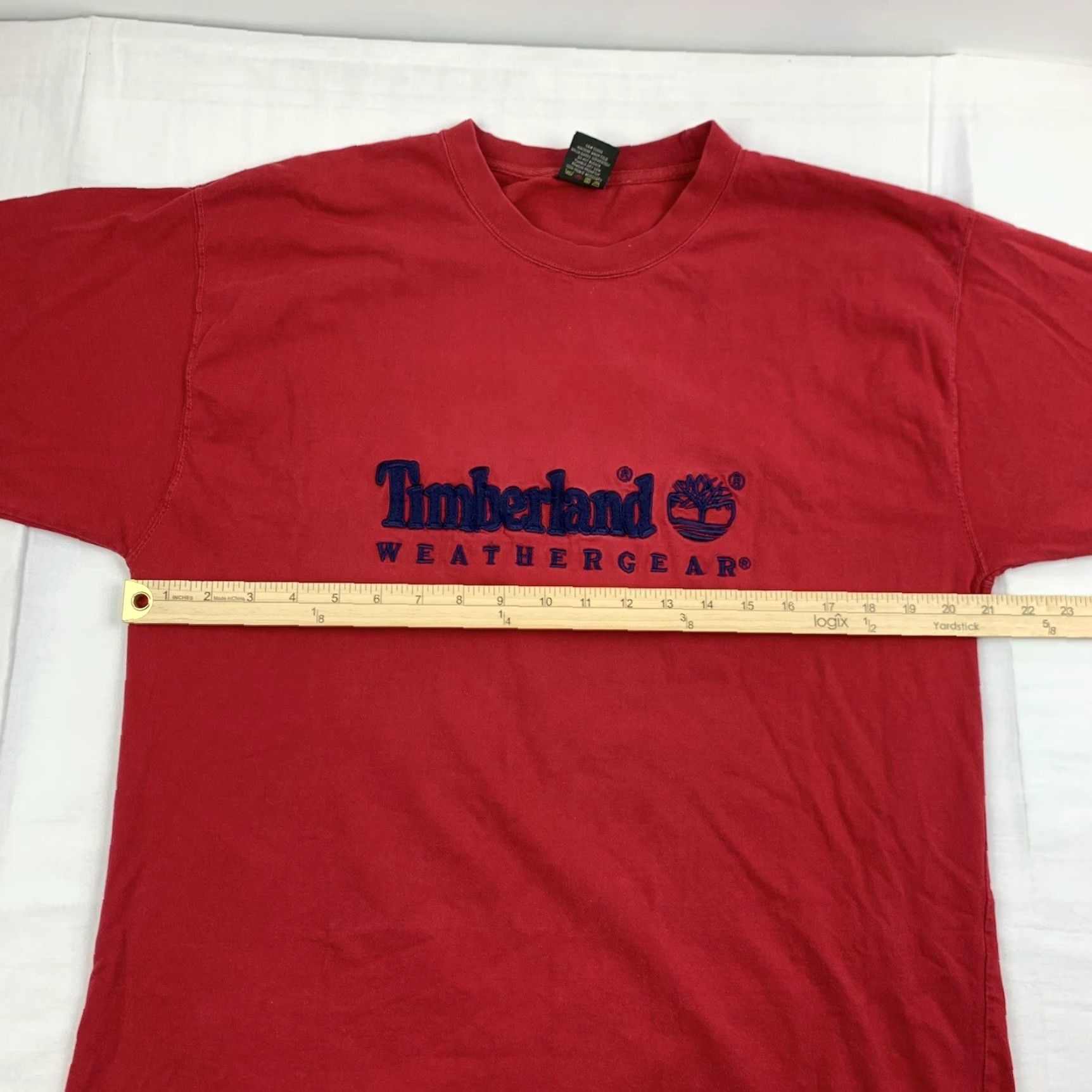 Timberland VINTAGE Timberland Shirt Adult L Red Embroidered Grunge Y2K American Men Size US L / EU 52-54 / 3 - 6 Thumbnail