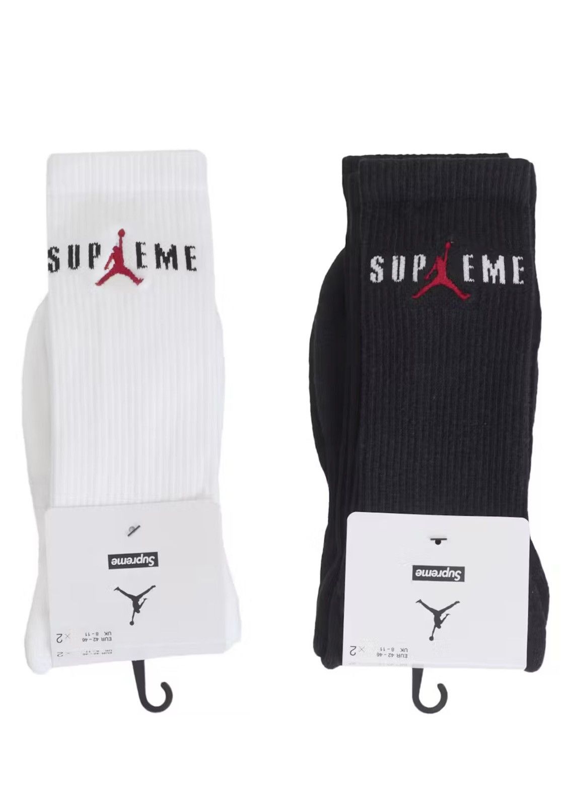 Jordan Brand × Supreme Supreme Jordan Socks 2 pack 4 Socks Size ONE SIZE - 1 Thumbnail