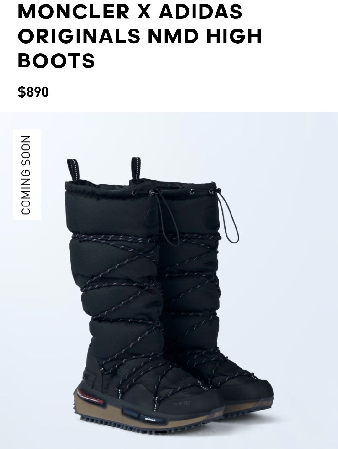 Adidas × Moncler MONCLER X ADIDAS ORIGINALS NMD HIGH BOOTS