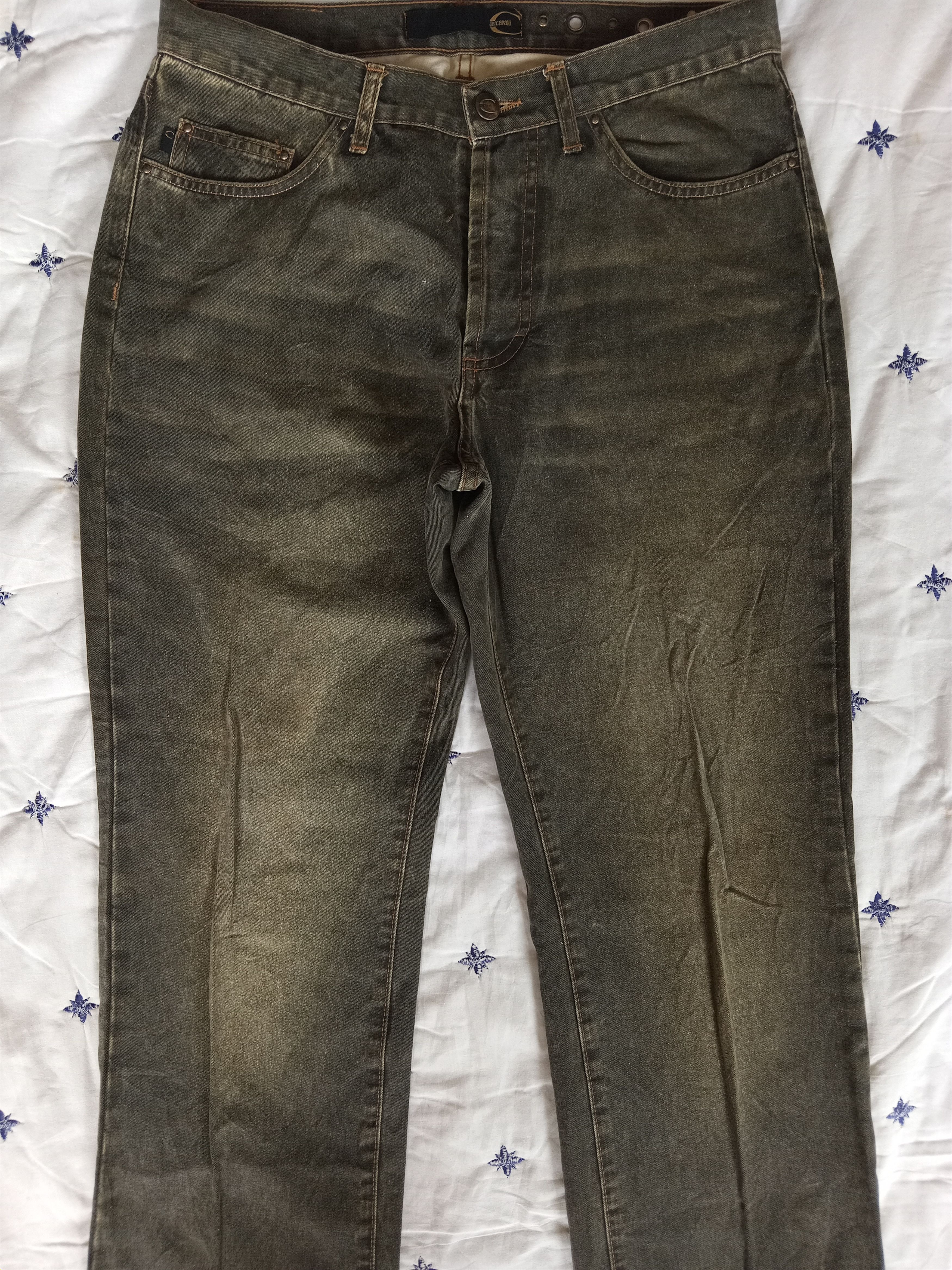 If Six Was Nine × Just Cavalli JUST CAVALLI💥Washed Faded Distressed Jeans Size 31" - 12 Thumbnail