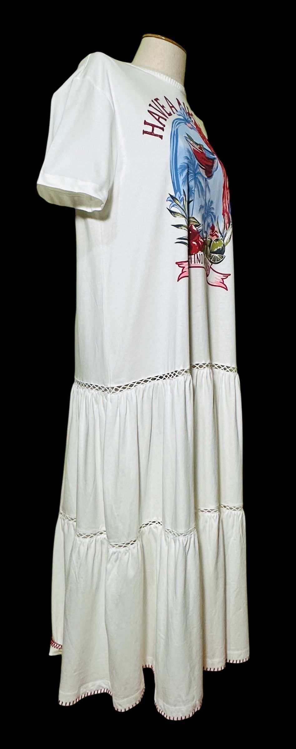 Farm Rio Maxi Cotton Summer Dress Size L / US 10 / IT 46 - 3 Thumbnail