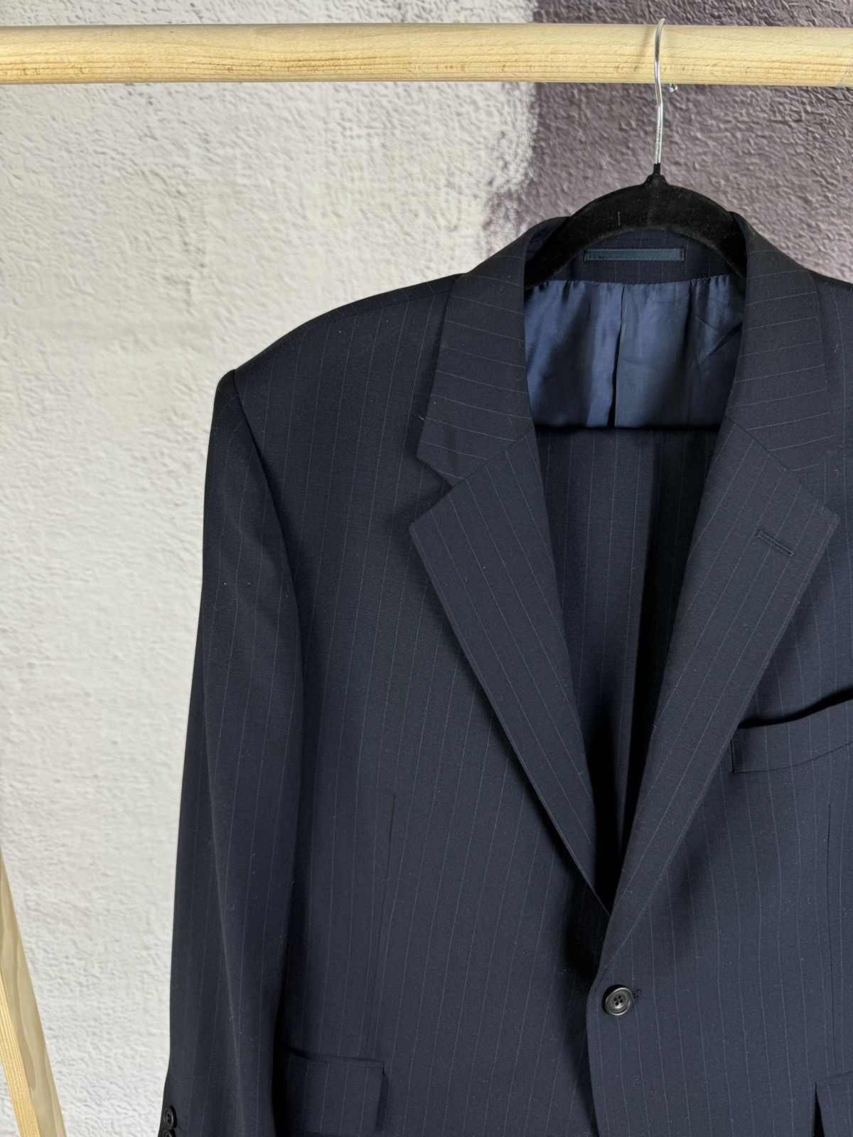 Gieves & Hawkes Gieves & Hawkes Saville Row navy striped wool suit 2 button Size 46R - 3 Thumbnail