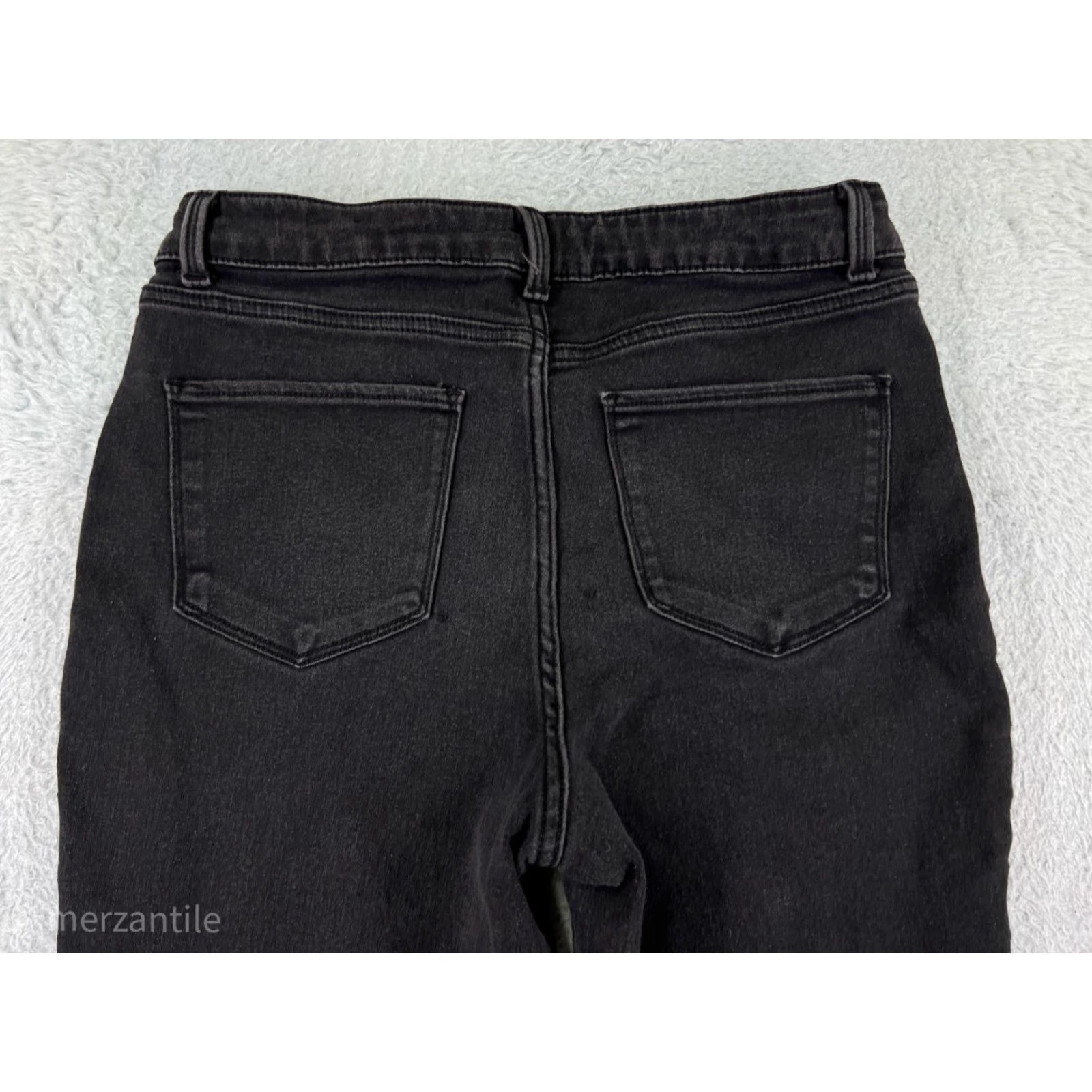 Vintage No Boundaries Jeans Womens 13 High Rise Denim Black Cotton Blend Slim Tapered 5-Pocket Designer Cowboy Southwestern 90s Womens Size 34" / US 12 / IT 48 - 3 Thumbnail