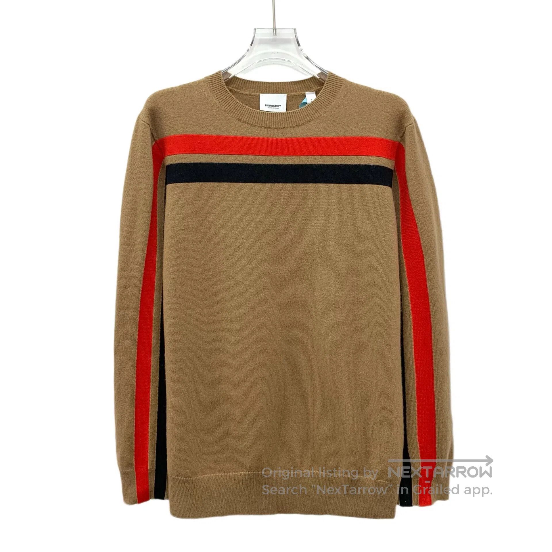 Burberry Burberry Dark brown striped cashmere round neck long sleev Size US S / EU 44-46 / 1 - 1 Thumbnail