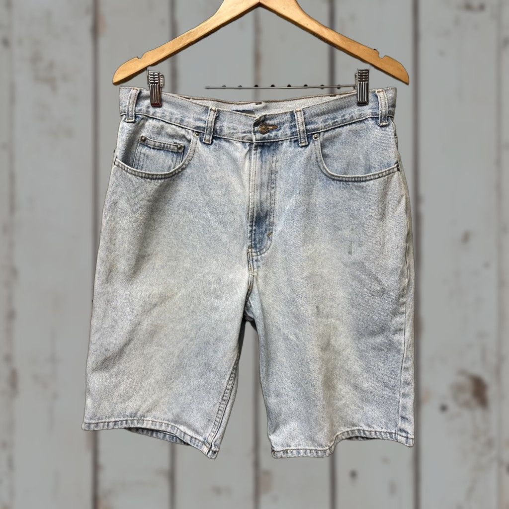 Denime VINTAGE Todays News Shorts Mens 34” Faded Denim 90s Blue Jorts Denim Shorts Casual Workwear Mens 90s Size US 34 / EU 50 - 1 Thumbnail