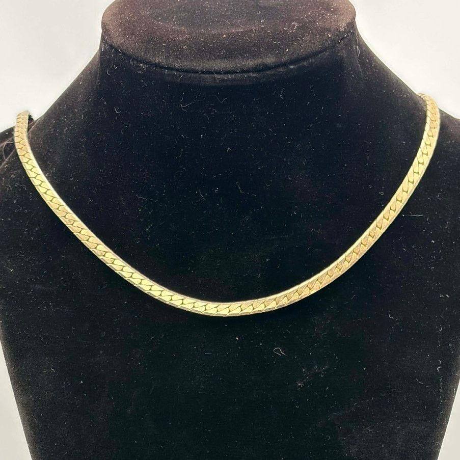 Other Vintage Gold Herringbone Men's Necklace Size ONE SIZE - 2 Thumbnail