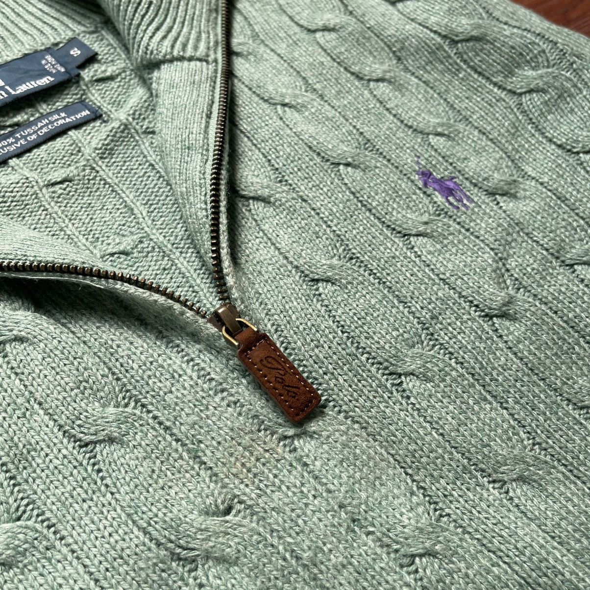 Polo Ralph Lauren × Vintage halfzip cable ralph lauren Size US S / EU 44-46 / 1 - 4 Thumbnail