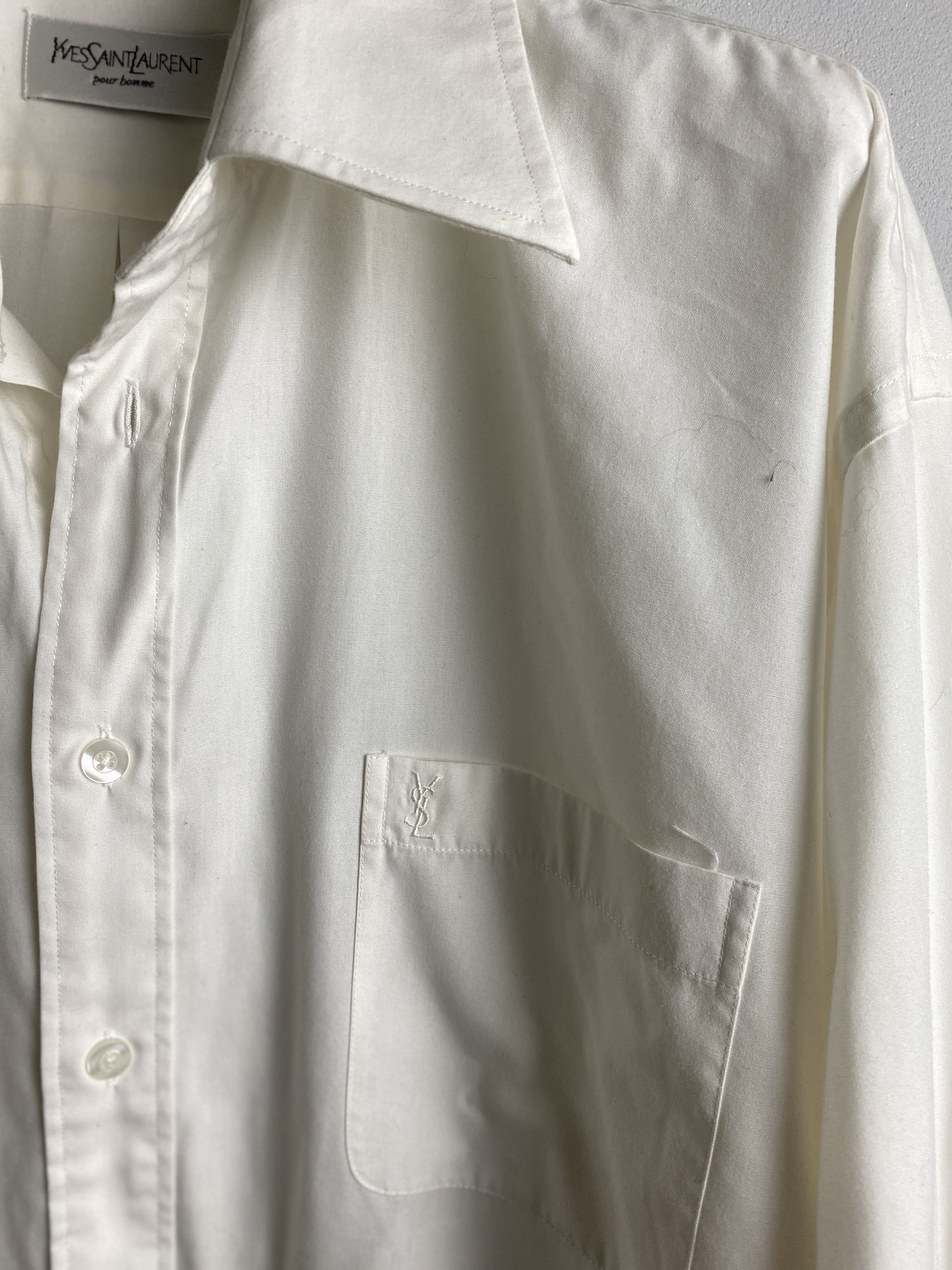 Yves Saint Laurent YSL Yves Saint Laurent small logo casual formal shirt Size US XL / EU 56 / 4 - 2 Thumbnail