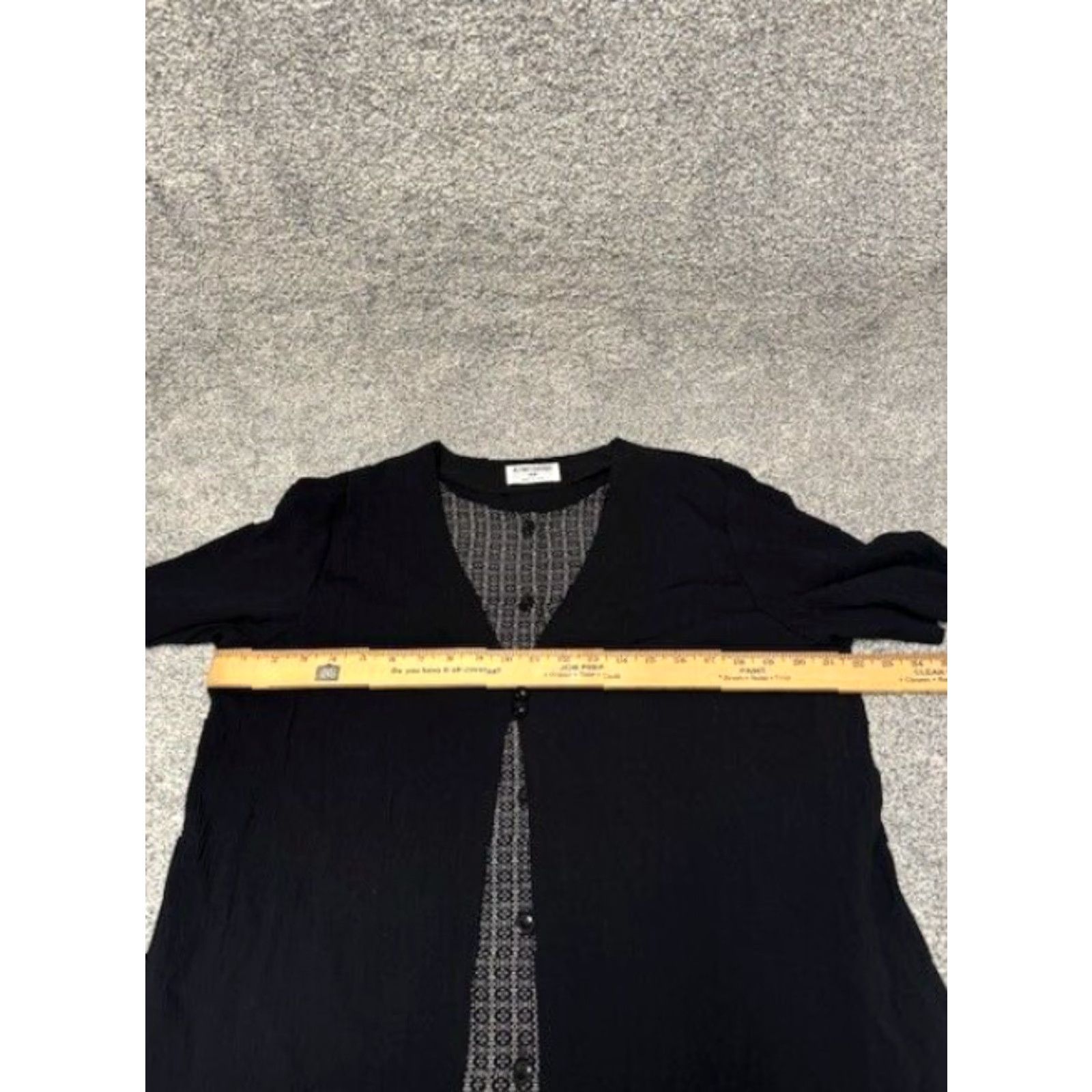 Vintage VINTAGE Alfred Dunner Top Womens Plus 16W Blouse Shirt Office Secretary 90s USA Black Round Neck Short Sleeve Button Modern Basic Womens Size XXL / US 16-18 / IT 52-54 - 7 Thumbnail