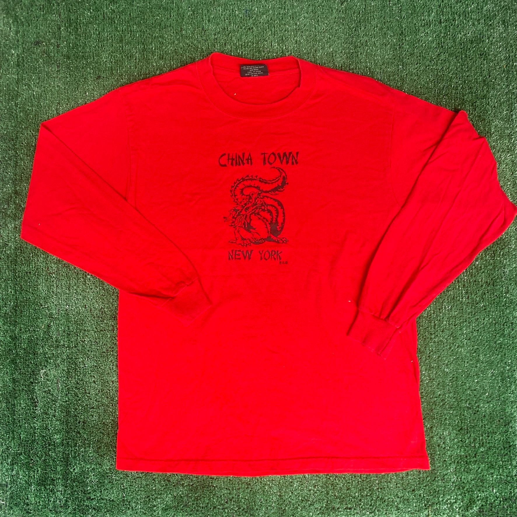 Steve And Barrys Vintage Y2K Chinatown New York Shirt NY Dragon Tourist Tee Size US M / EU 48-50 / 2 - 1 Thumbnail