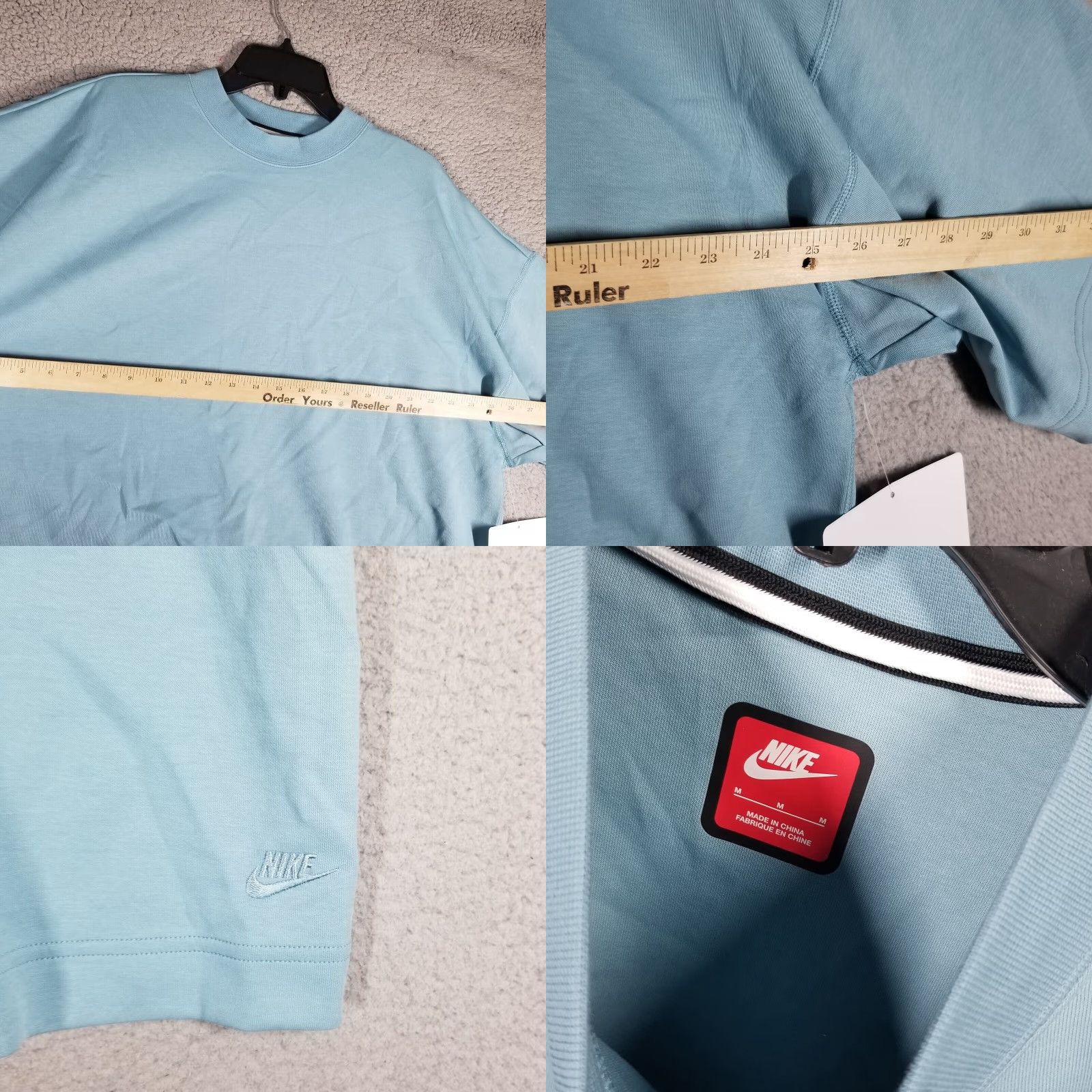Nike Nike Tech Fleece Short Sleeve Sweatshirt Men Medium Blue Activewear Relaxed Fit Size US M / EU 48-50 / 2 - 8 Thumbnail
