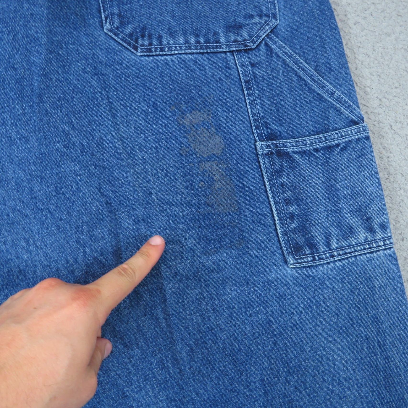 VINTAGE DELF Jeans Baggy Mens 36 5-Pocket Denim Blue Cotton Embroidered 90s Skater Grunge Pipe VTG