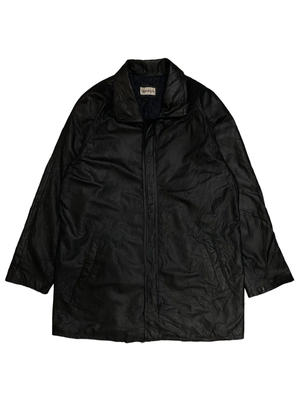 Genuine Leather Vintage Castelbajac Long Leather Jacket Size L Size US L / EU 52-54 / 3 - 4 Thumbnail