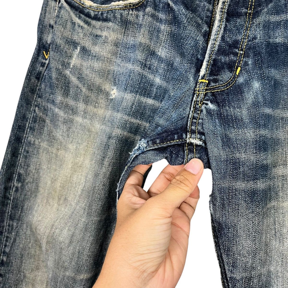Japanese Brand Vintage Azul By Moussy Distressed Denim Size 32" / US 10 / IT 46 - 13 Thumbnail