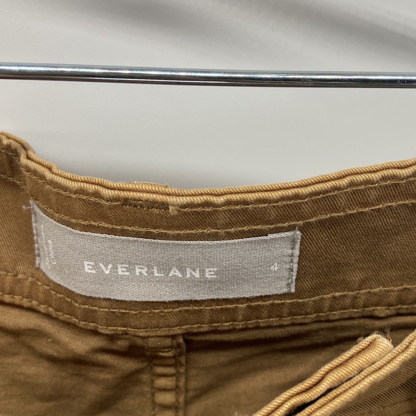 Everlane Everlane khaki high waisted wide leg cropped pants size 4 Size 27" / US 4 / IT 40 - 6 Thumbnail