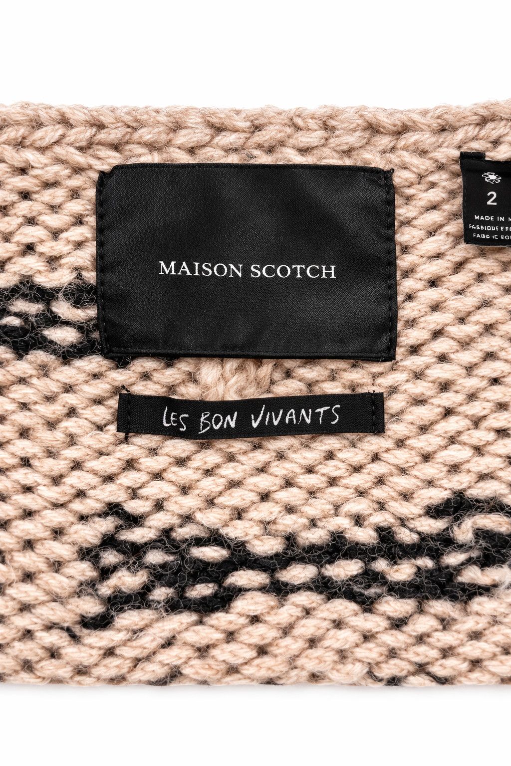Maison Scotch Maison Scotch Tiger Print Wool Zip Cardigan Sweater - Rare Size XS / US 0-2 / IT 36-38 - 2 Thumbnail