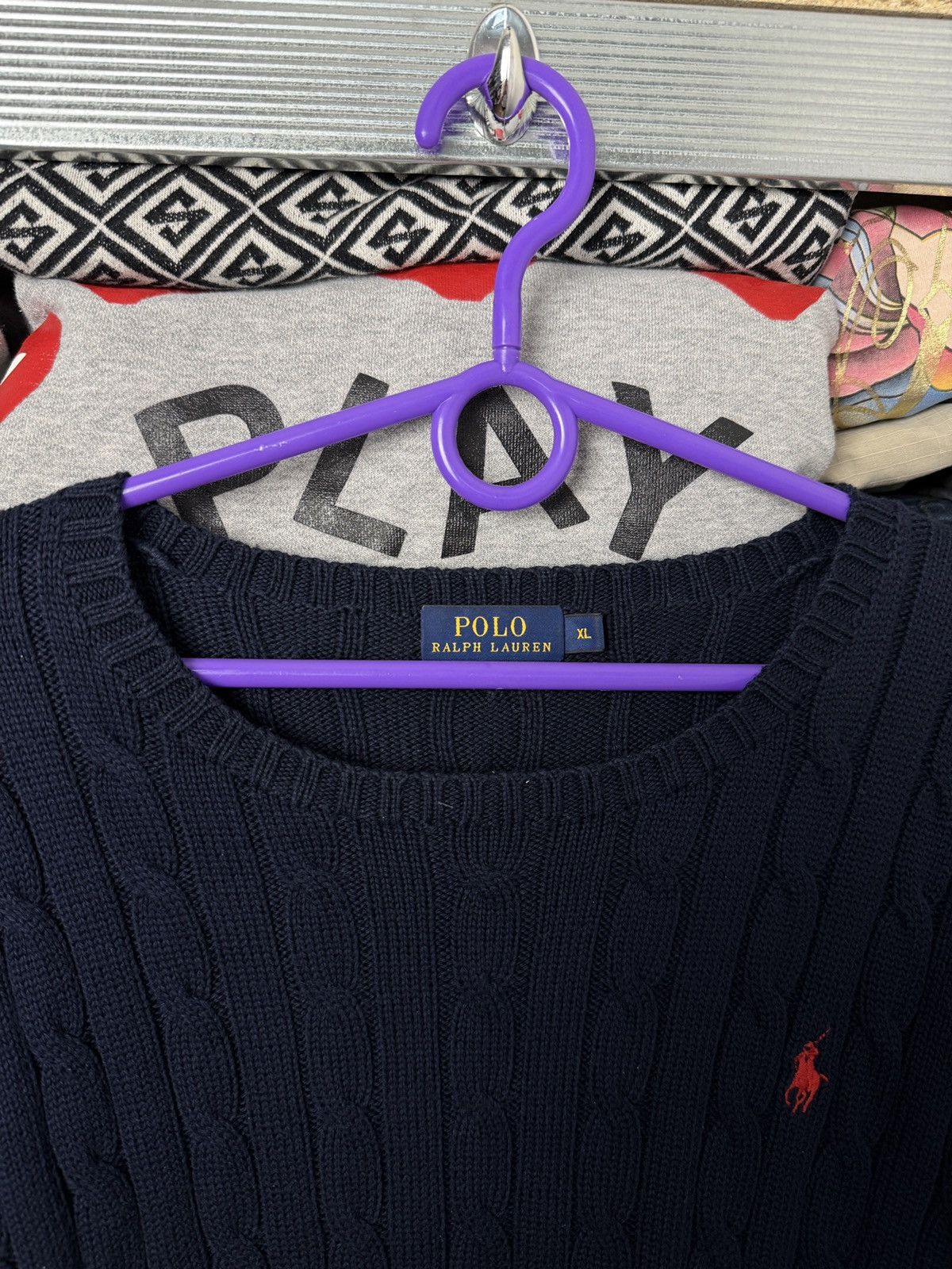 Polo Ralph Lauren Polo Ralph Lauren Cable Knit Sweater Female Blue Color Size XL / US 12-14 / IT 48-50 - 6 Thumbnail