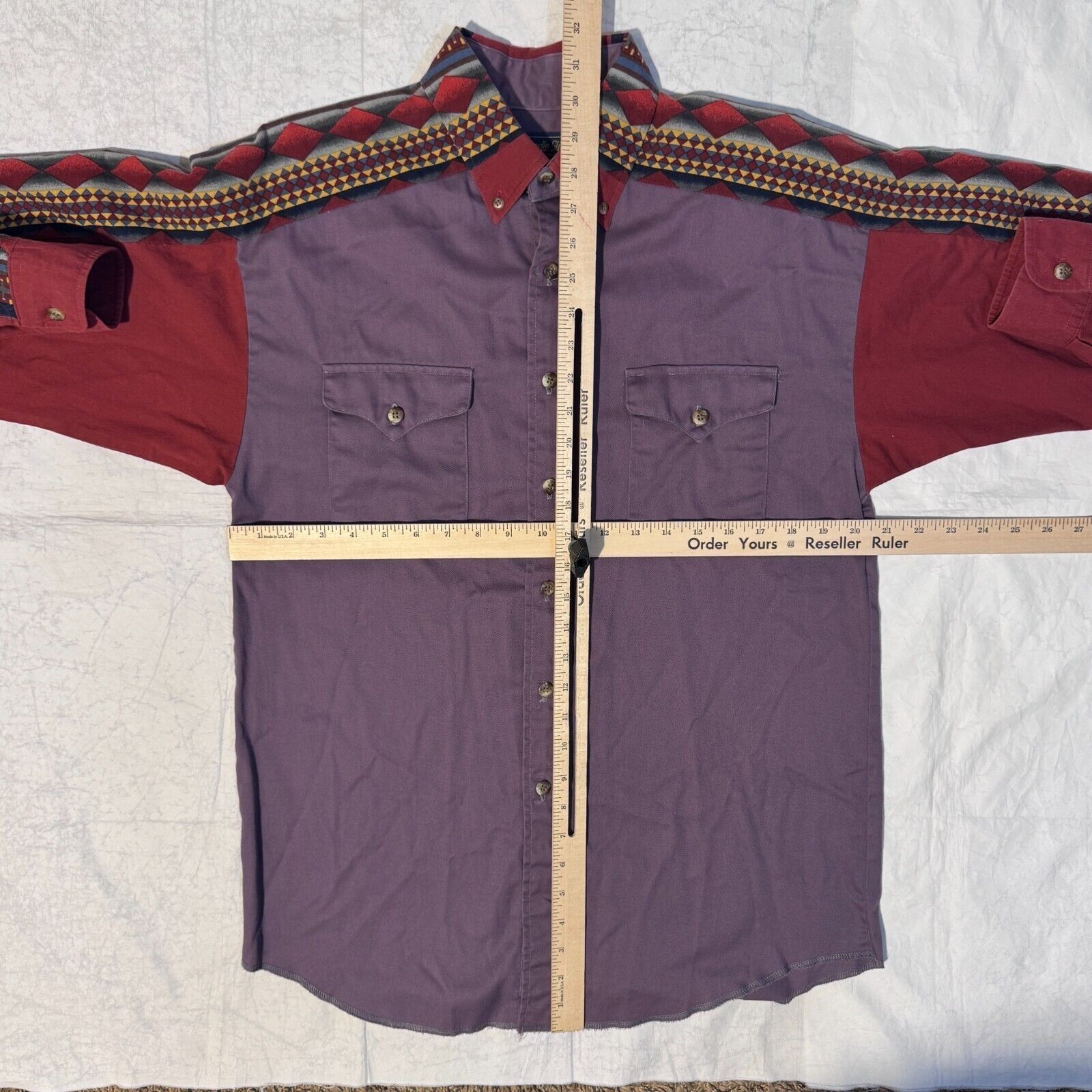 Panhandle Slim Panhandle Slim Yokes Western Pearl Snap Aztec Shirt - M Cowb Size US M / EU 48-50 / 2 - 4 Thumbnail