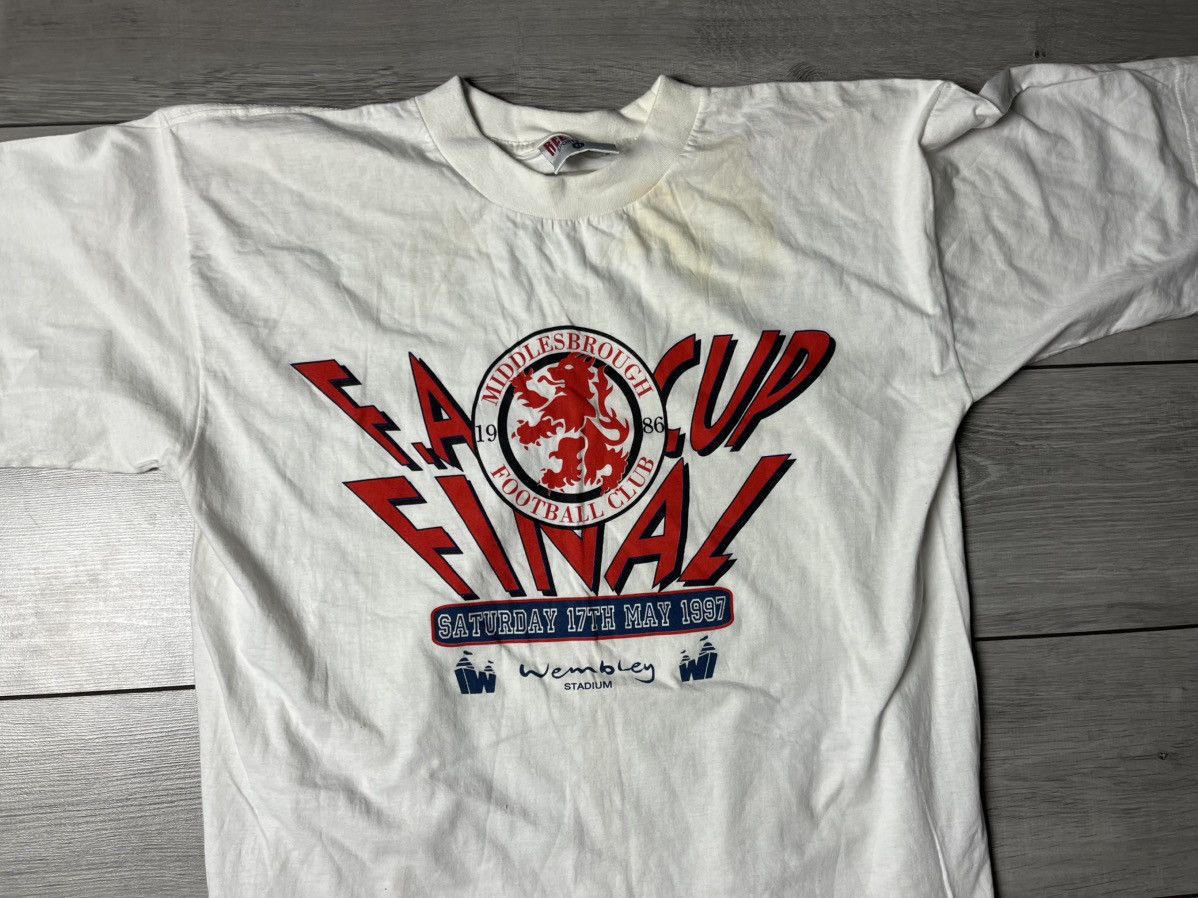 Band Tees Vintage Middlesbrough football club Tshirt Final 1997 Size US XL / EU 56 / 4 - 3 Thumbnail